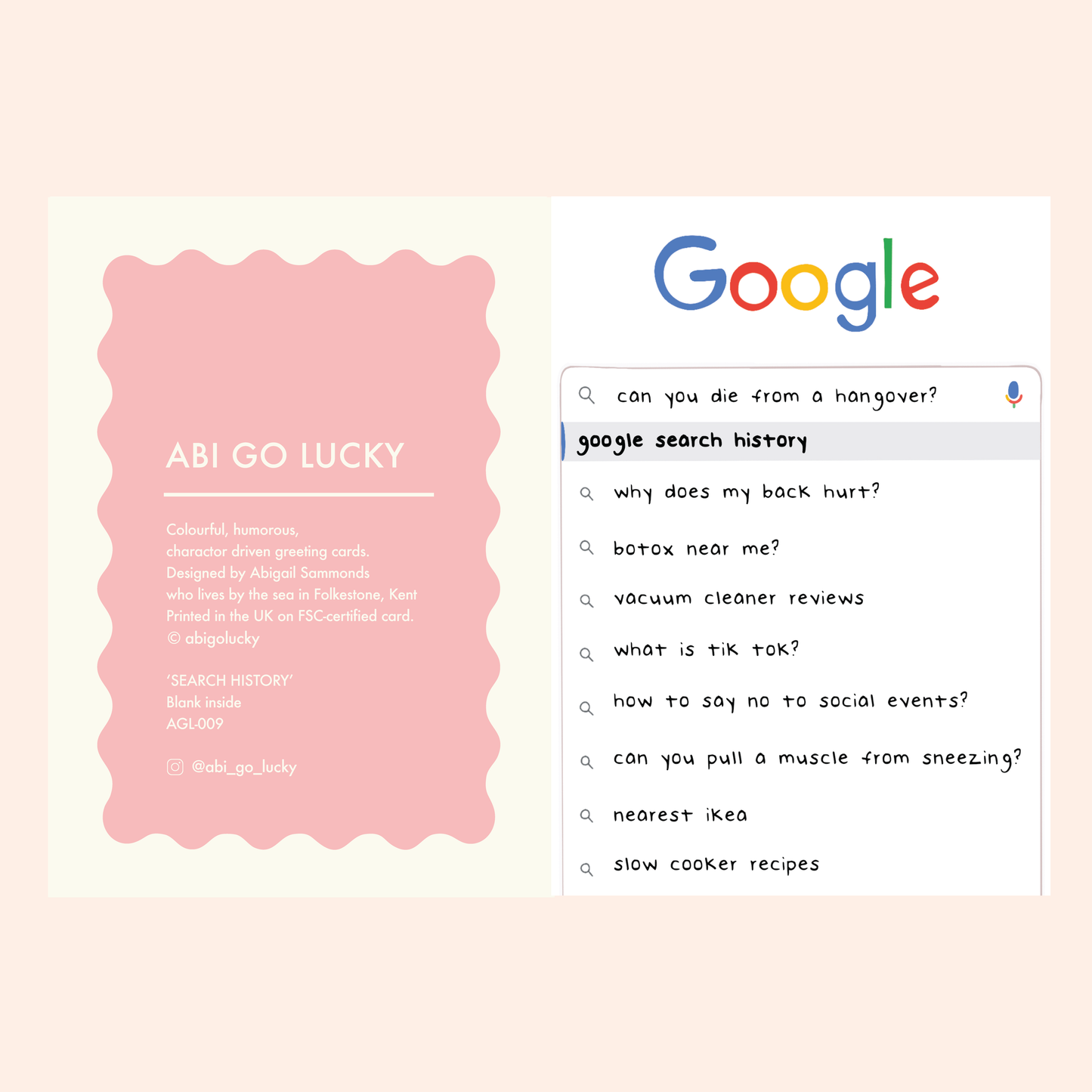 SEARCH HISTORY - FUNNY BIRTHDAY CARD