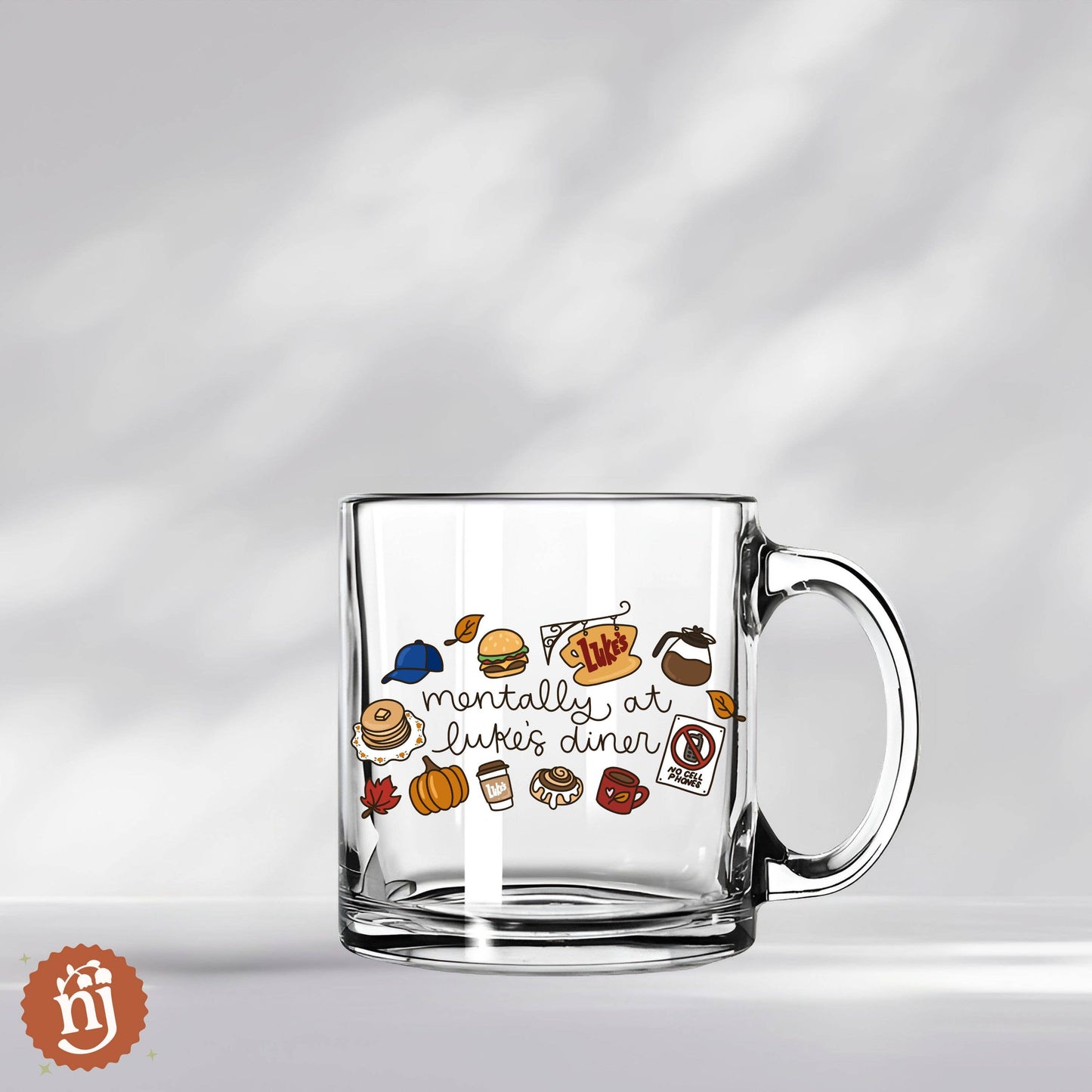 Gilmore Girls Mentally at Luke's Diner Glass Mug, 13oz