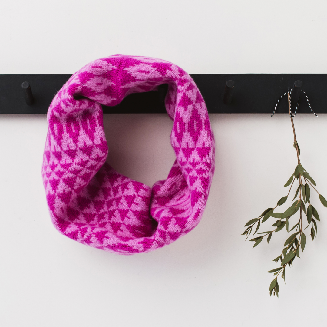 Mirror Lambswool Knitted Snood/ Cowl