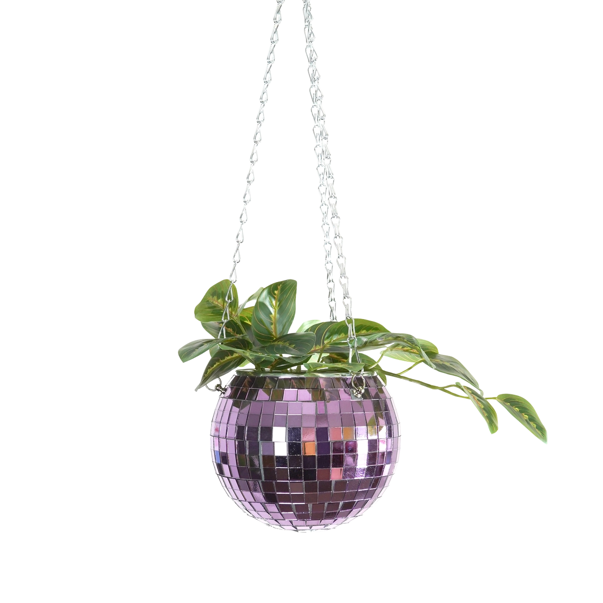 Disco Ball Hanging Planter - Lilac (6in)