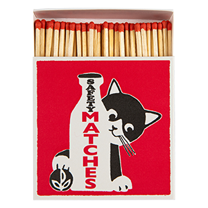 Milk Bottle Cat Matches - Square Matchbox