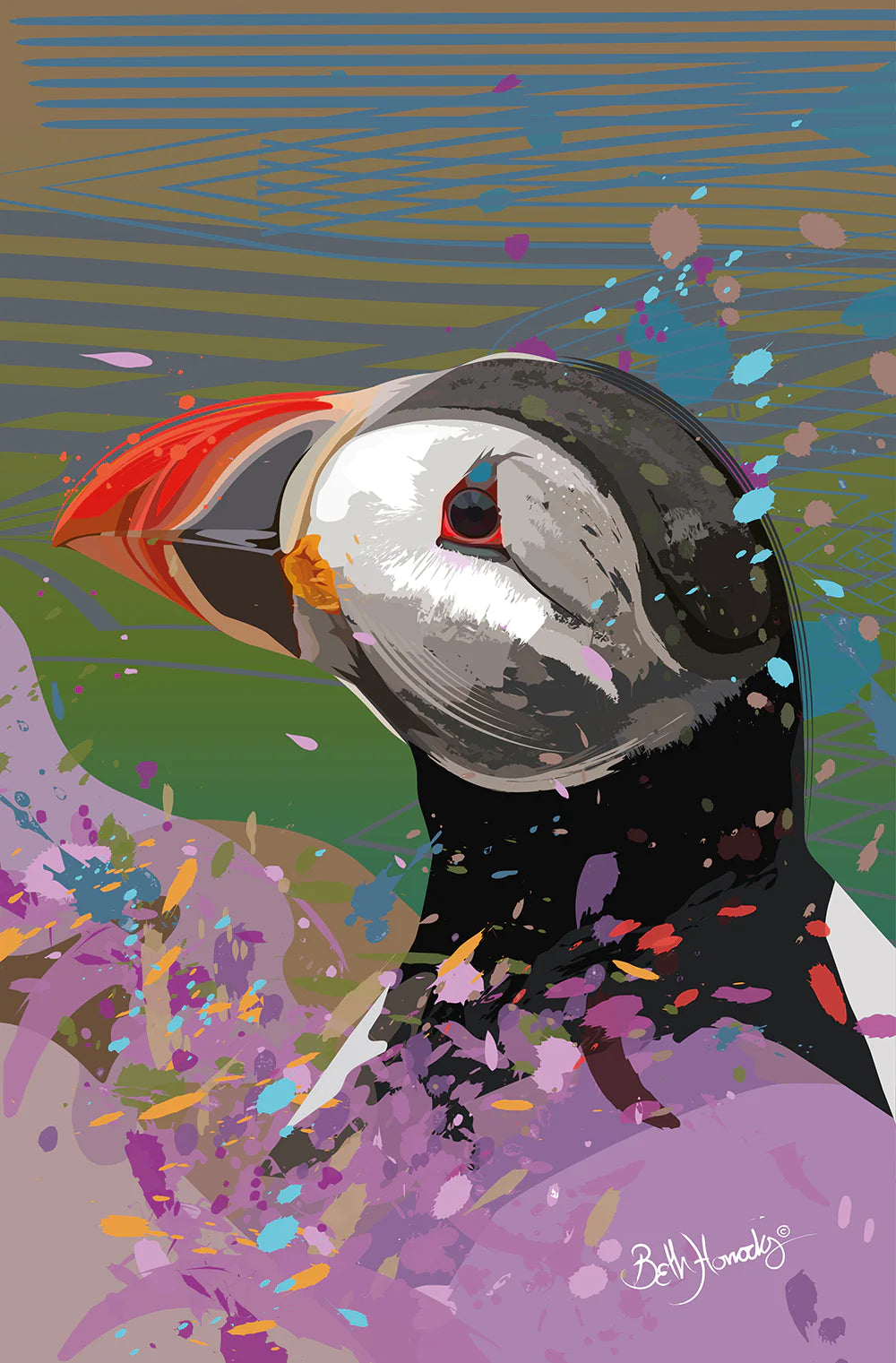 Puffin Tea Towel