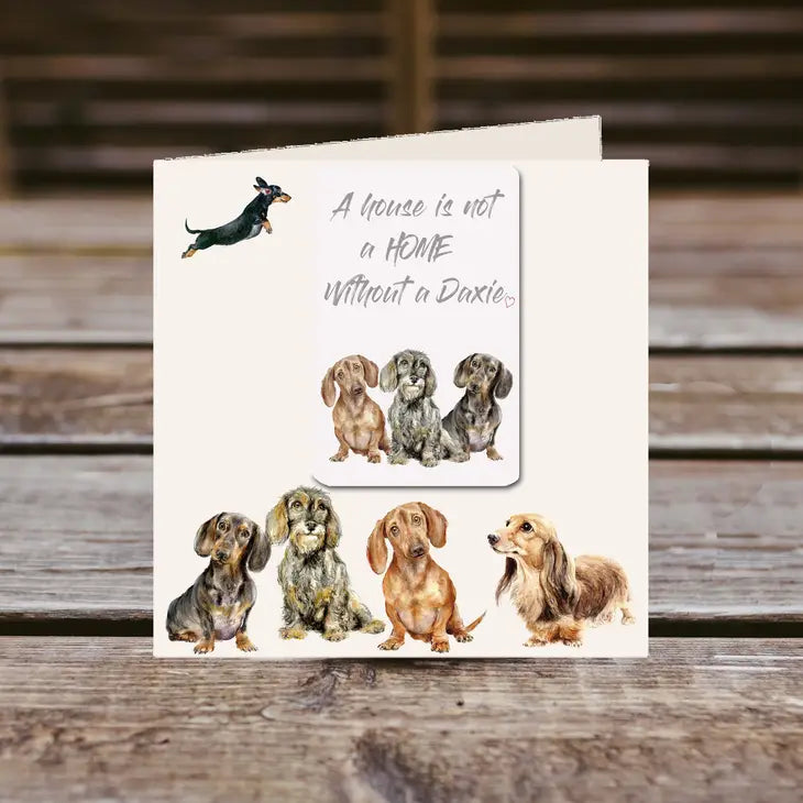 Magnet Greetings Card - Dachshunds