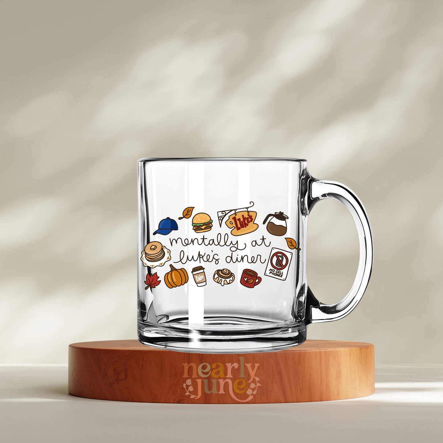 Gilmore Girls Mentally at Luke's Diner Glass Mug, 13oz