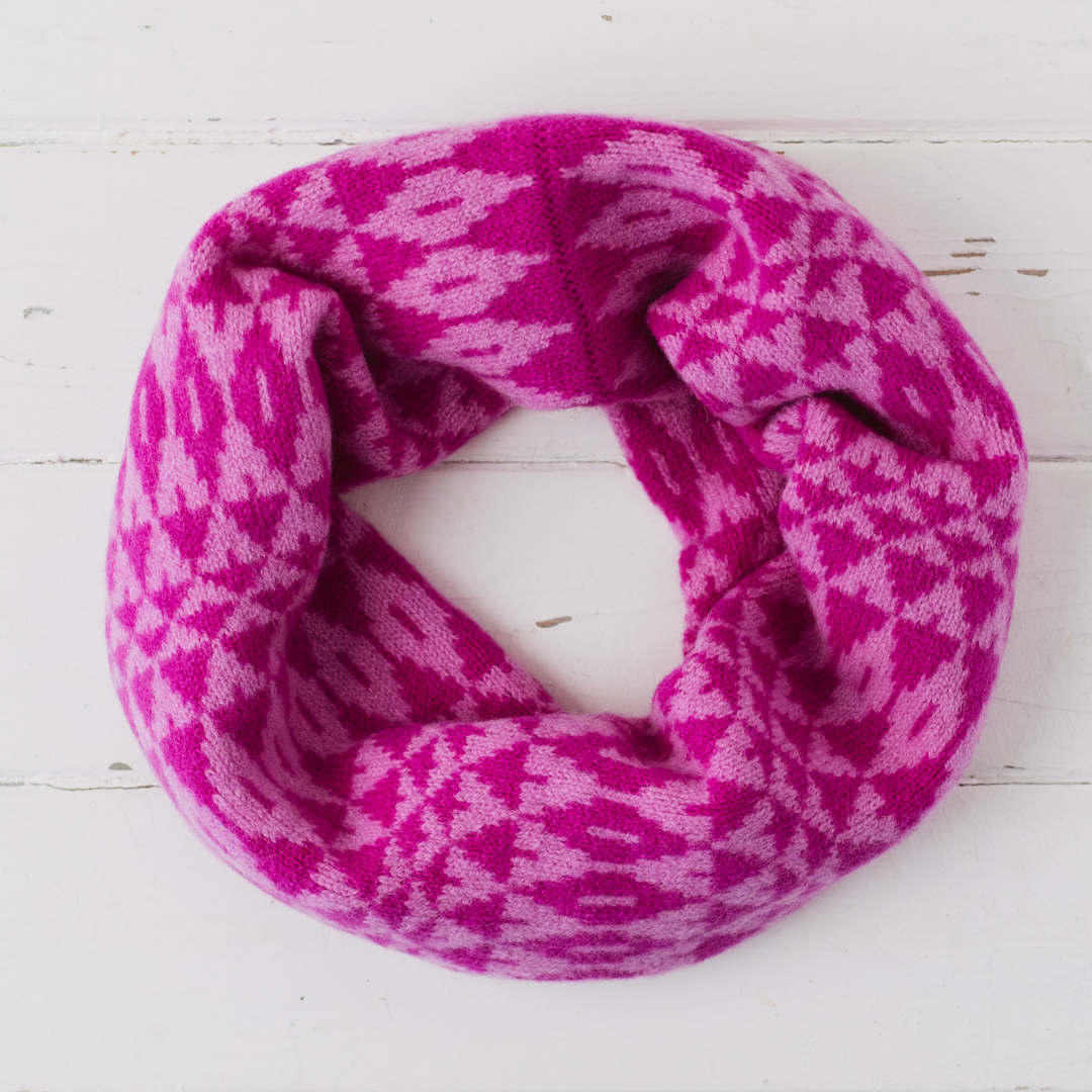 Mirror Lambswool Knitted Snood/ Cowl