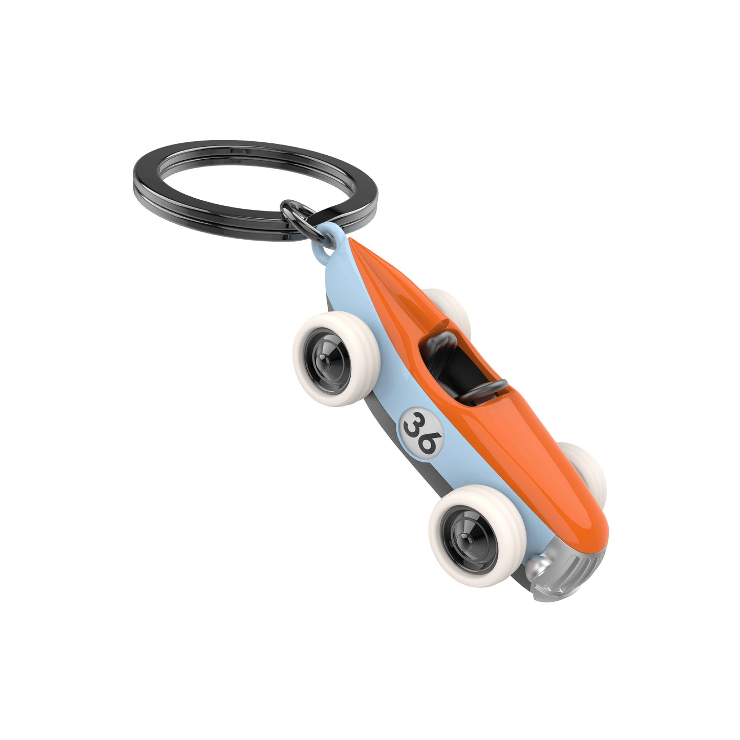 Metalmorphose Luxe Blue Vintage Racer Car Keyring
