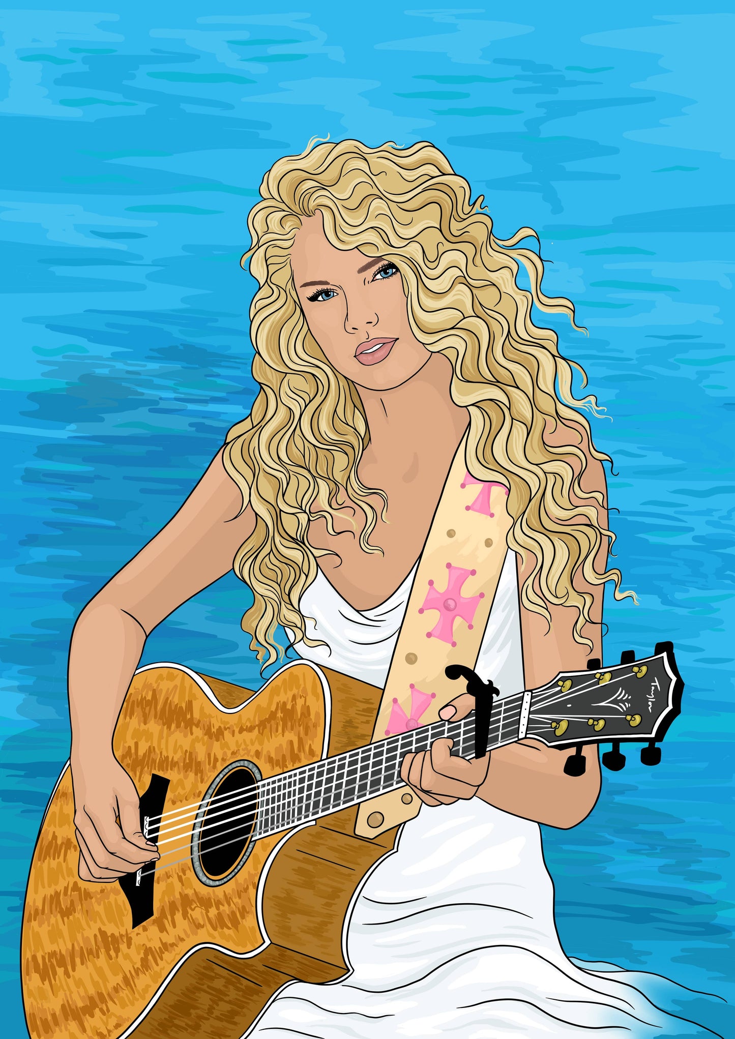 Taylor Swift Debut Illustrated Art A3 Print