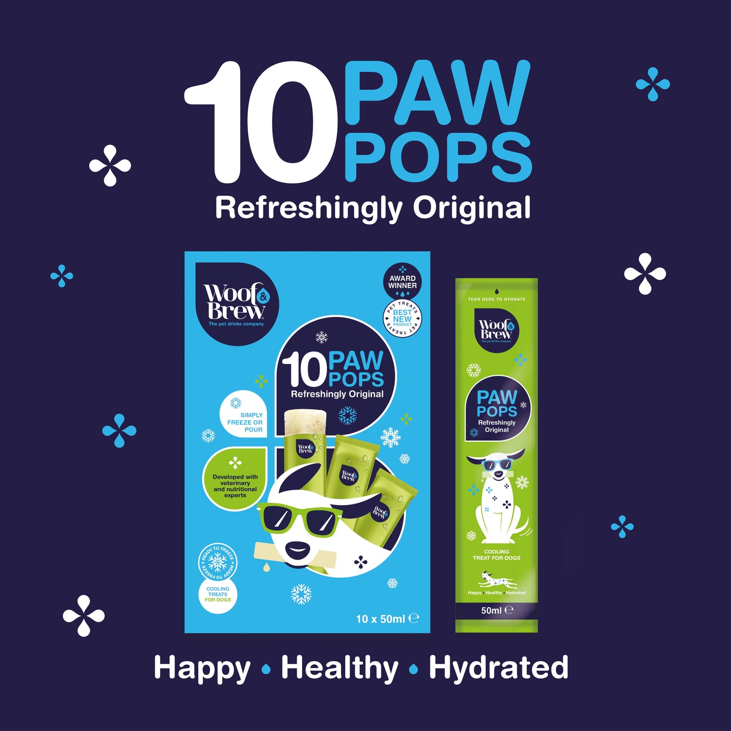 Woof&Brew Paw Pops for Dogs - Freeze Pops for Dogs