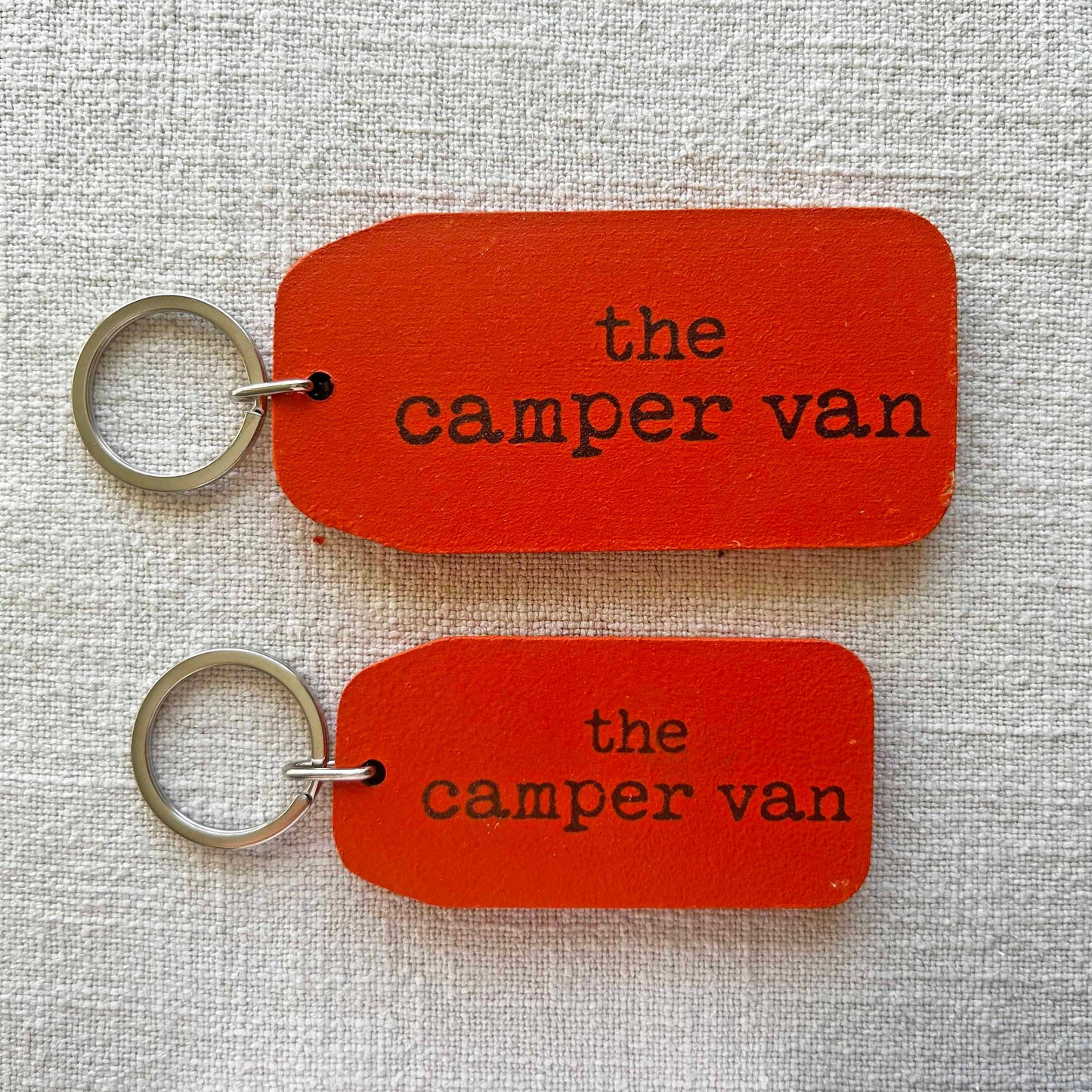 The Camper Van Large Wooden Key Tag