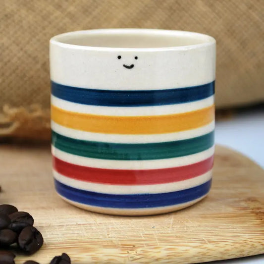 Multicoloured Sailor Handmade Ceramic Espresso Cup