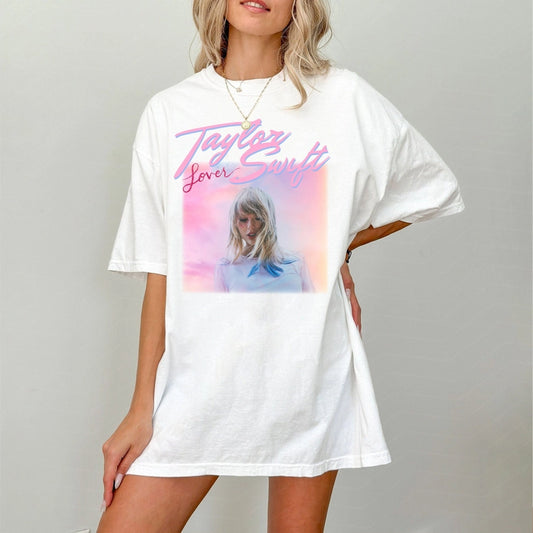 Taylor Swift Lover T Shirt - White