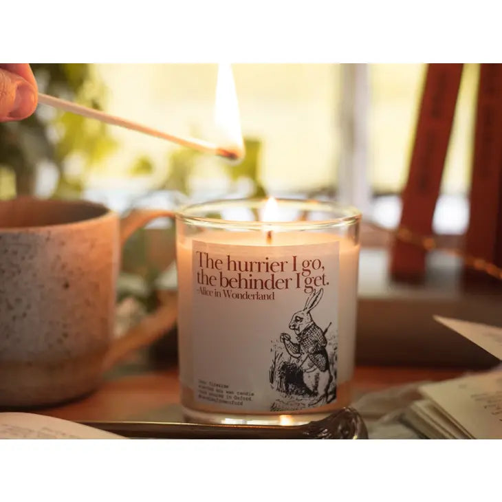 White Rabbit Alice in Wonderland Candle Gift