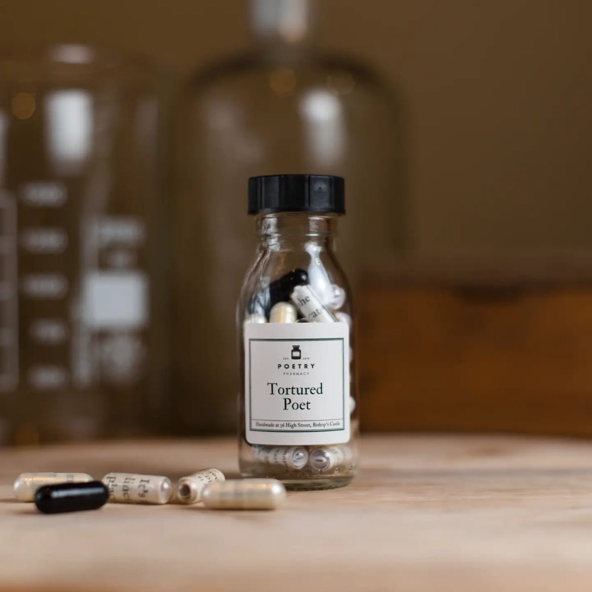 Tortured Poet Poetry Pills - Large Apothecary Bottle