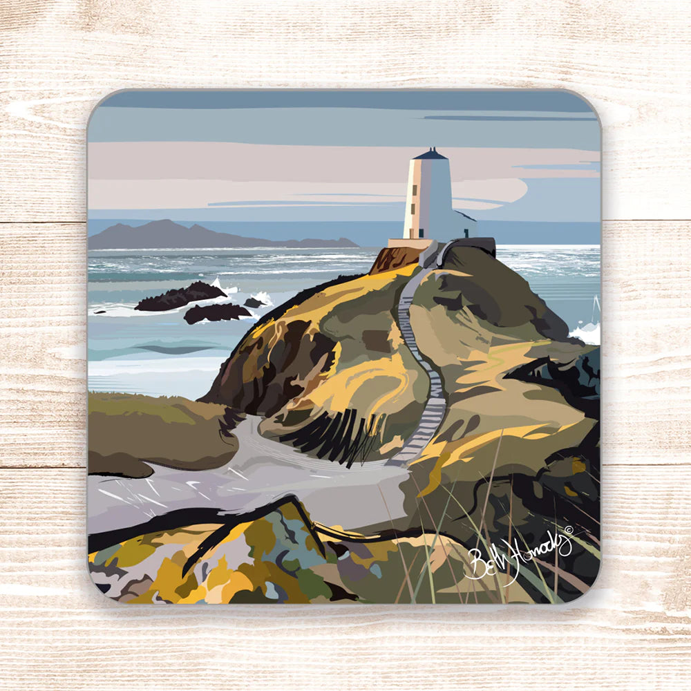 Beth Horrocks Place Mat - Llanddwyn - Golau Oer Ar Y Goleudy