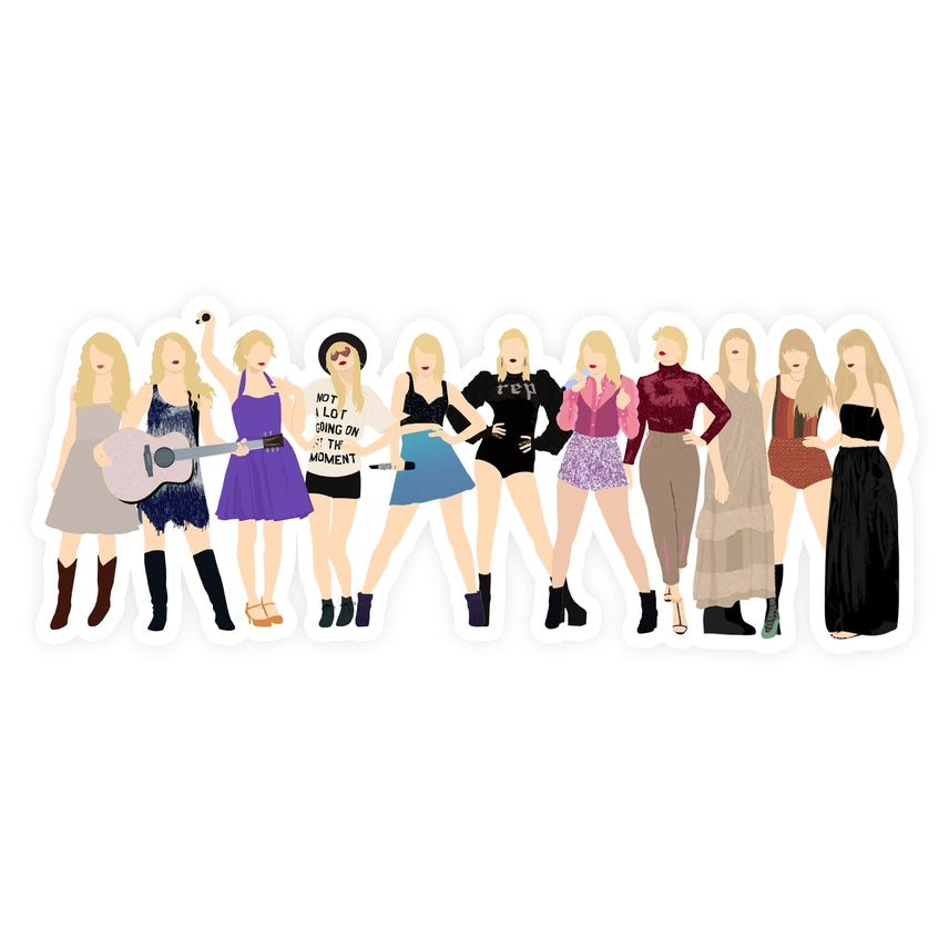 Taylor Swift Vinyl Sticker - Eras Inc TTPD