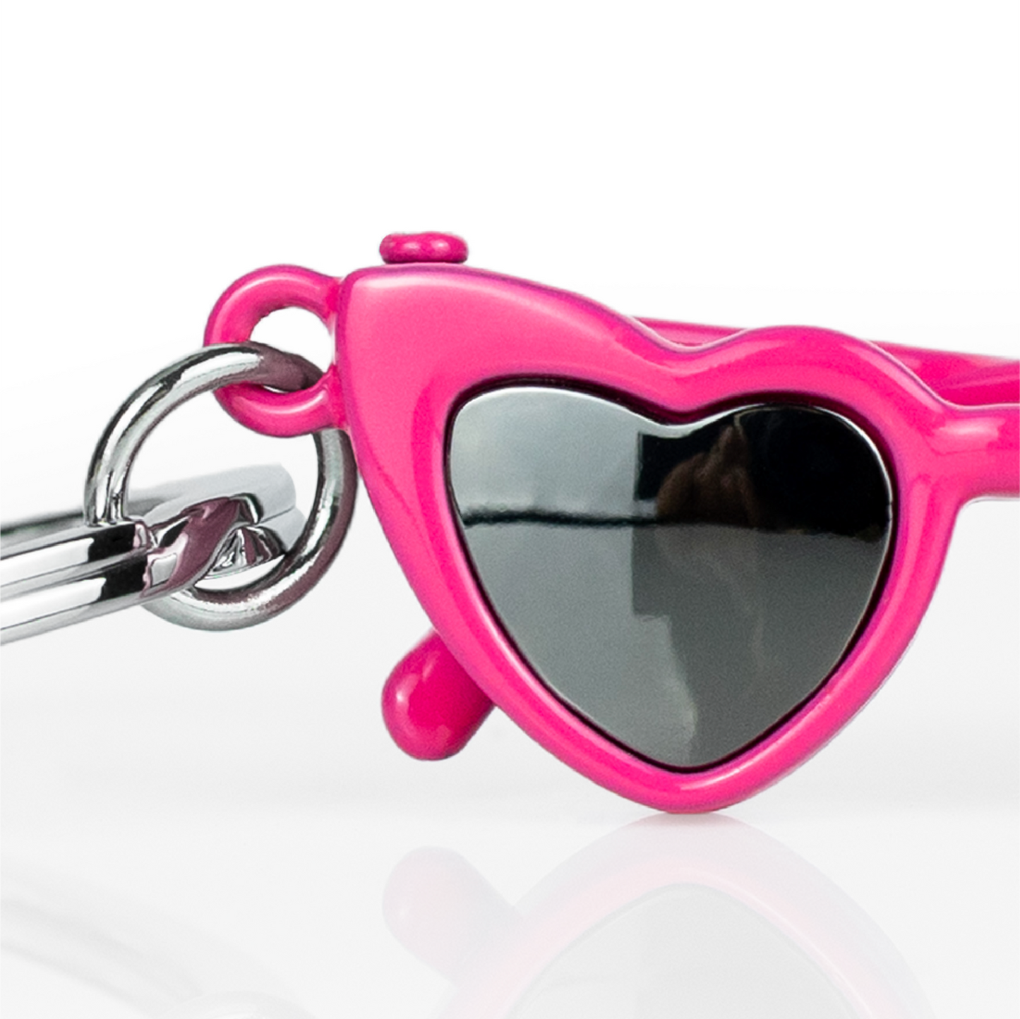 Metalmorphose Pink 'Iconic' Heart Shaped Glasses Keyring
