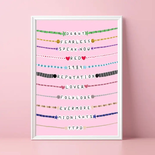 A3 (Large) Album Friendship Bracelets - Taylor Swift Print