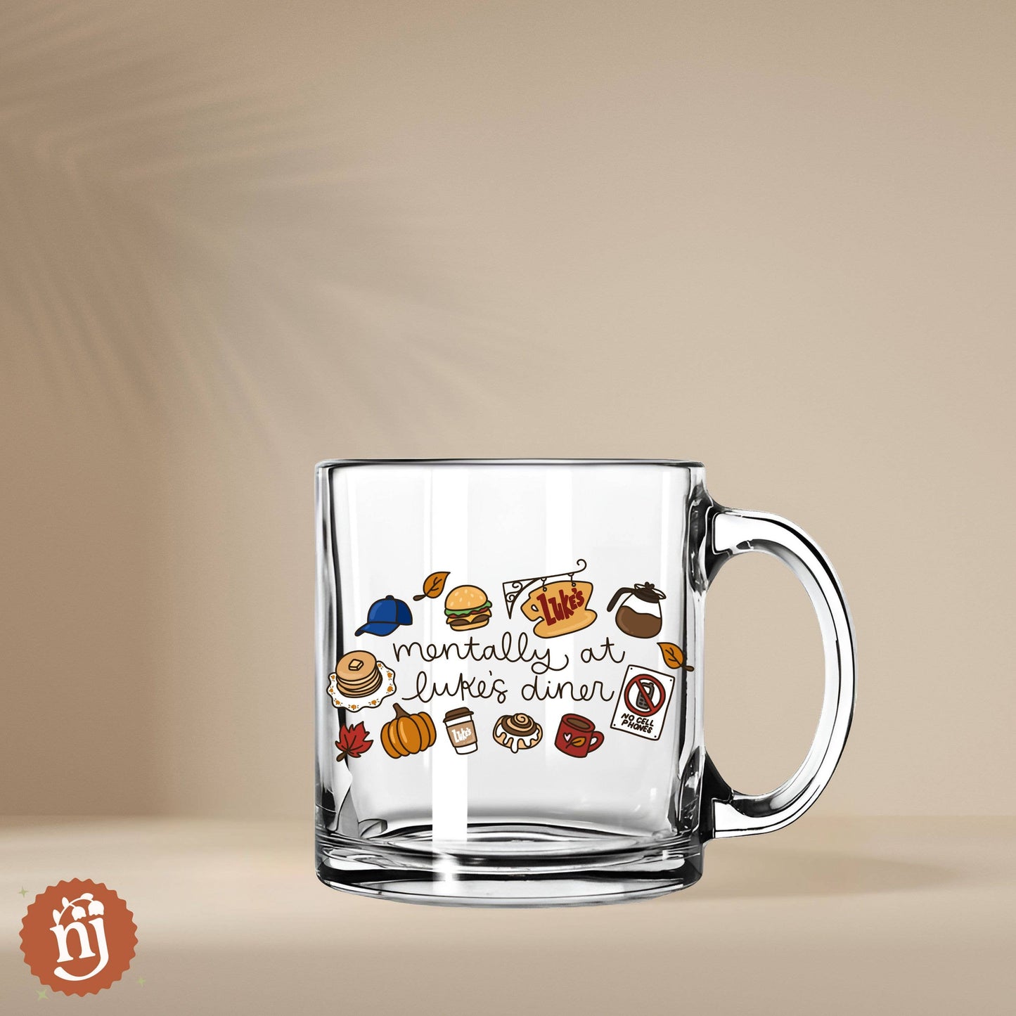 Gilmore Girls Mentally at Luke's Diner Glass Mug, 13oz
