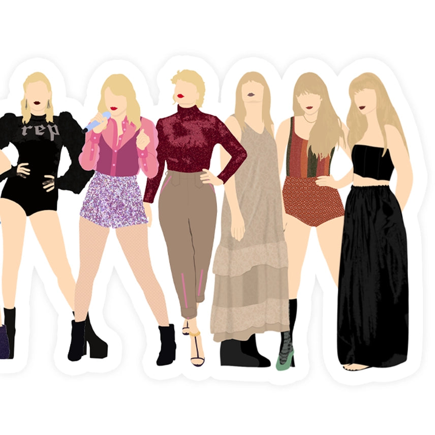 Taylor Swift Vinyl Sticker - Eras Inc TTPD