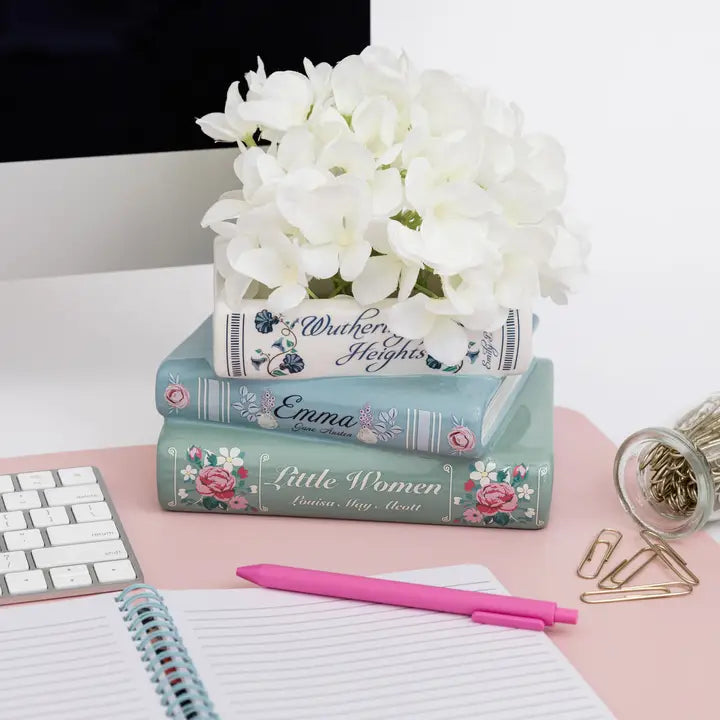 Stacked Books Planter - Pastel