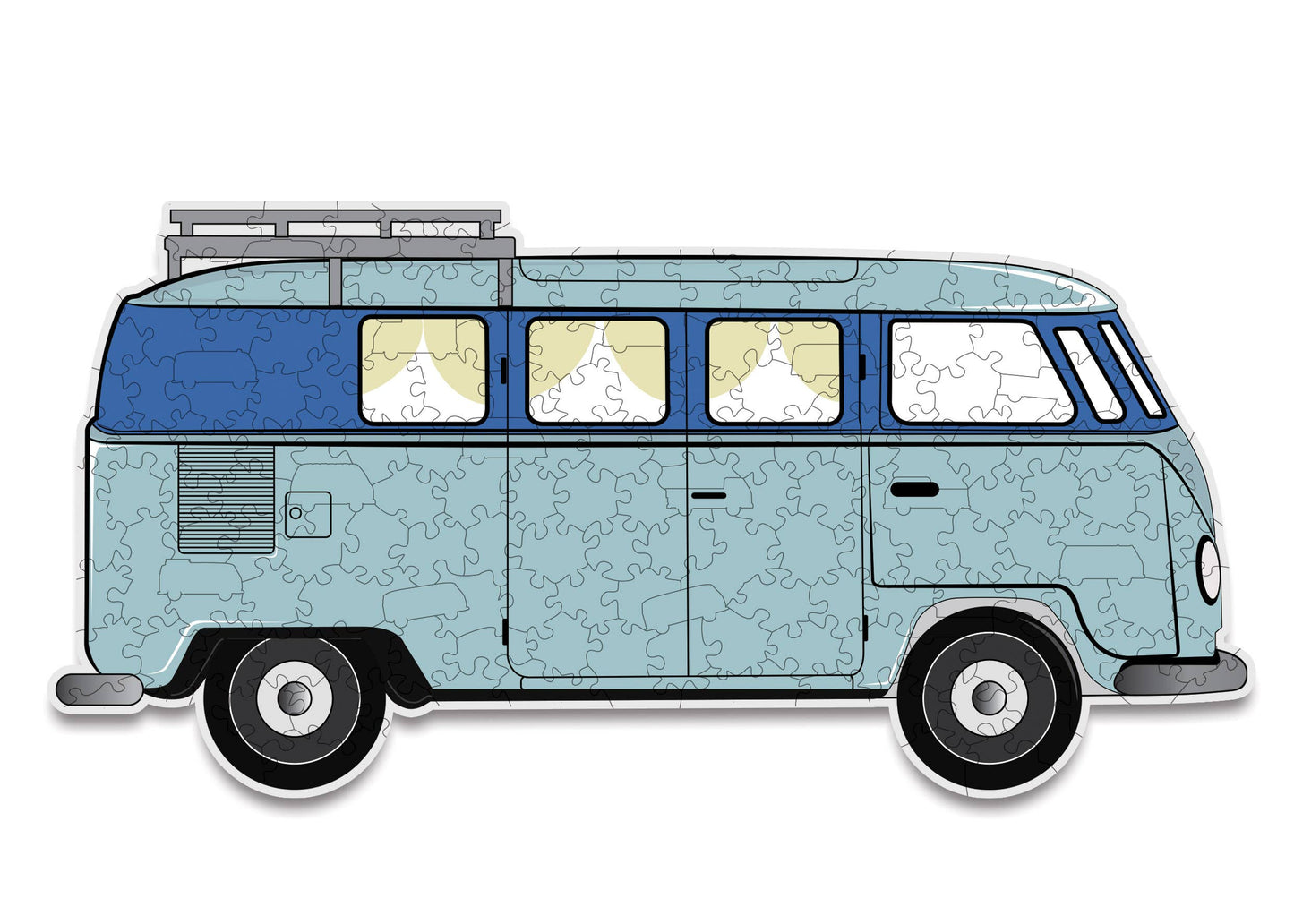 Camper Van Shaped Wooden Jigsaw Puzzle