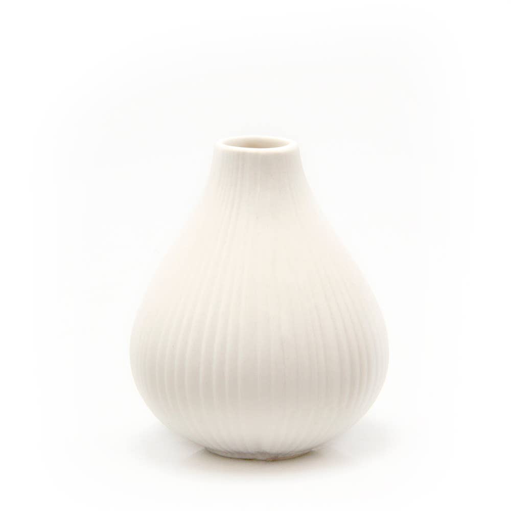 Frost - Matte Bisque Bud Flower Vase Glazed on Inside