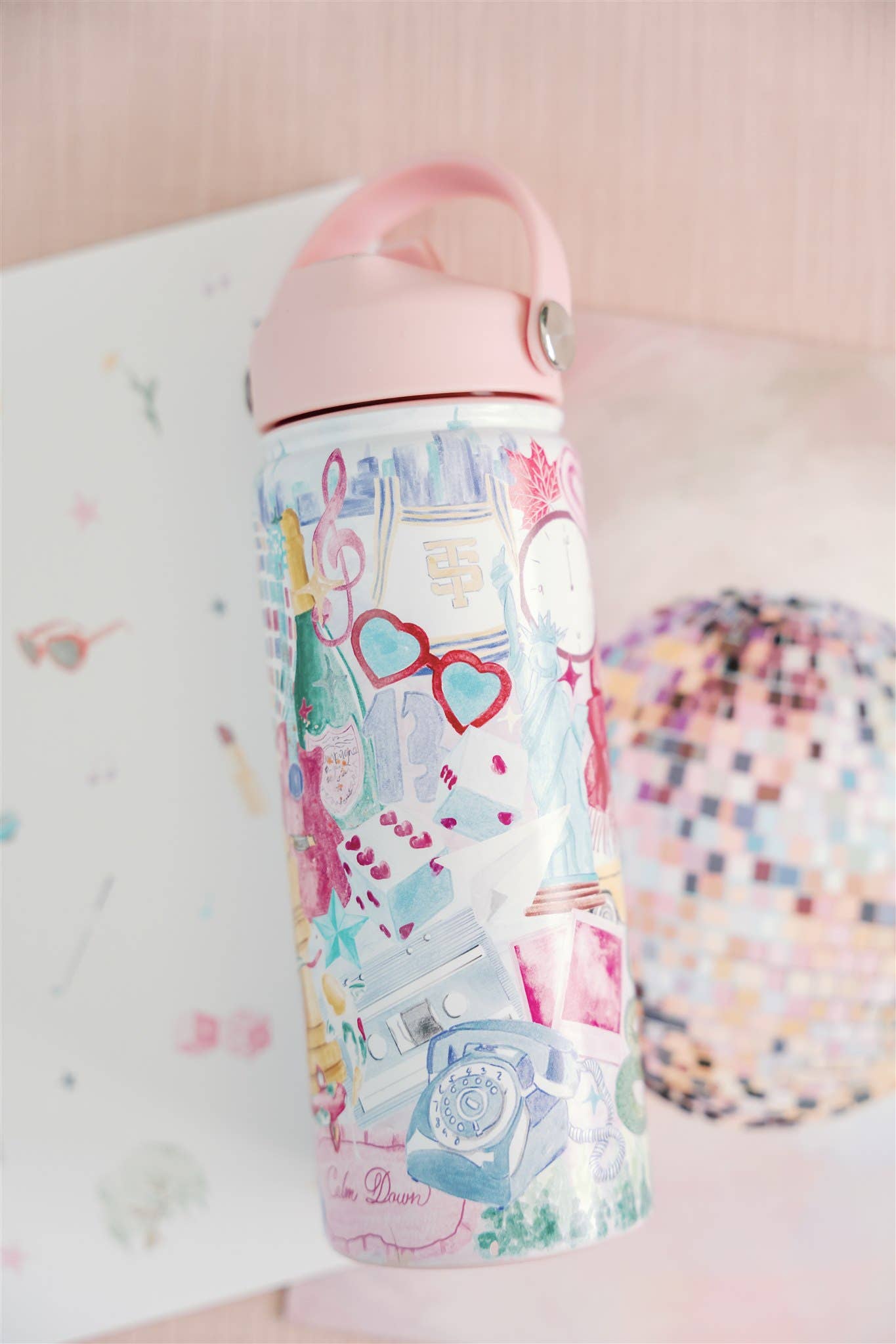 Taylor Swift 18 Ounce Insulated Water Bottle - By Gracefully Made Art
