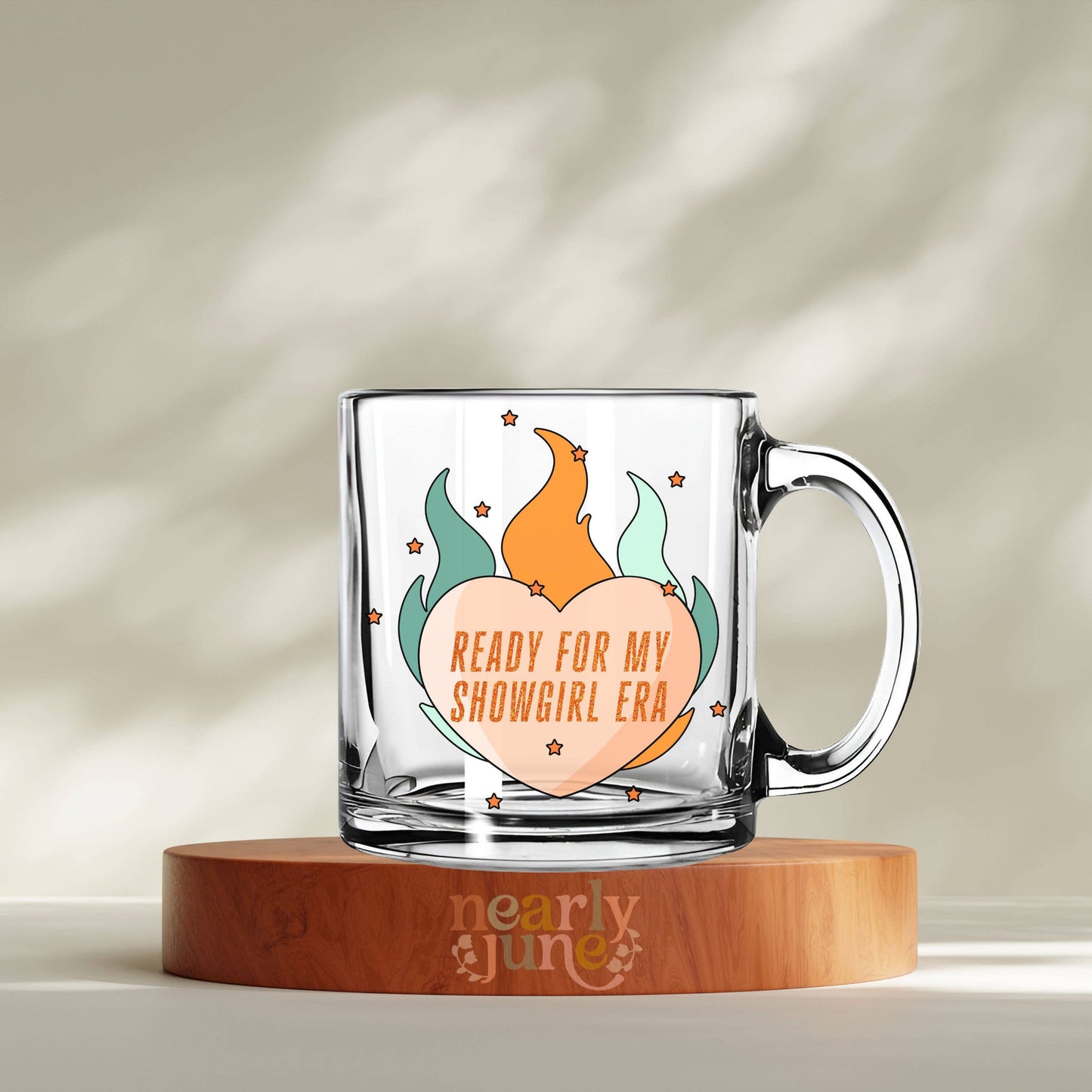 Taylor Swift TS12 Ready for My Showgirl Era Glass Mug - 13oz