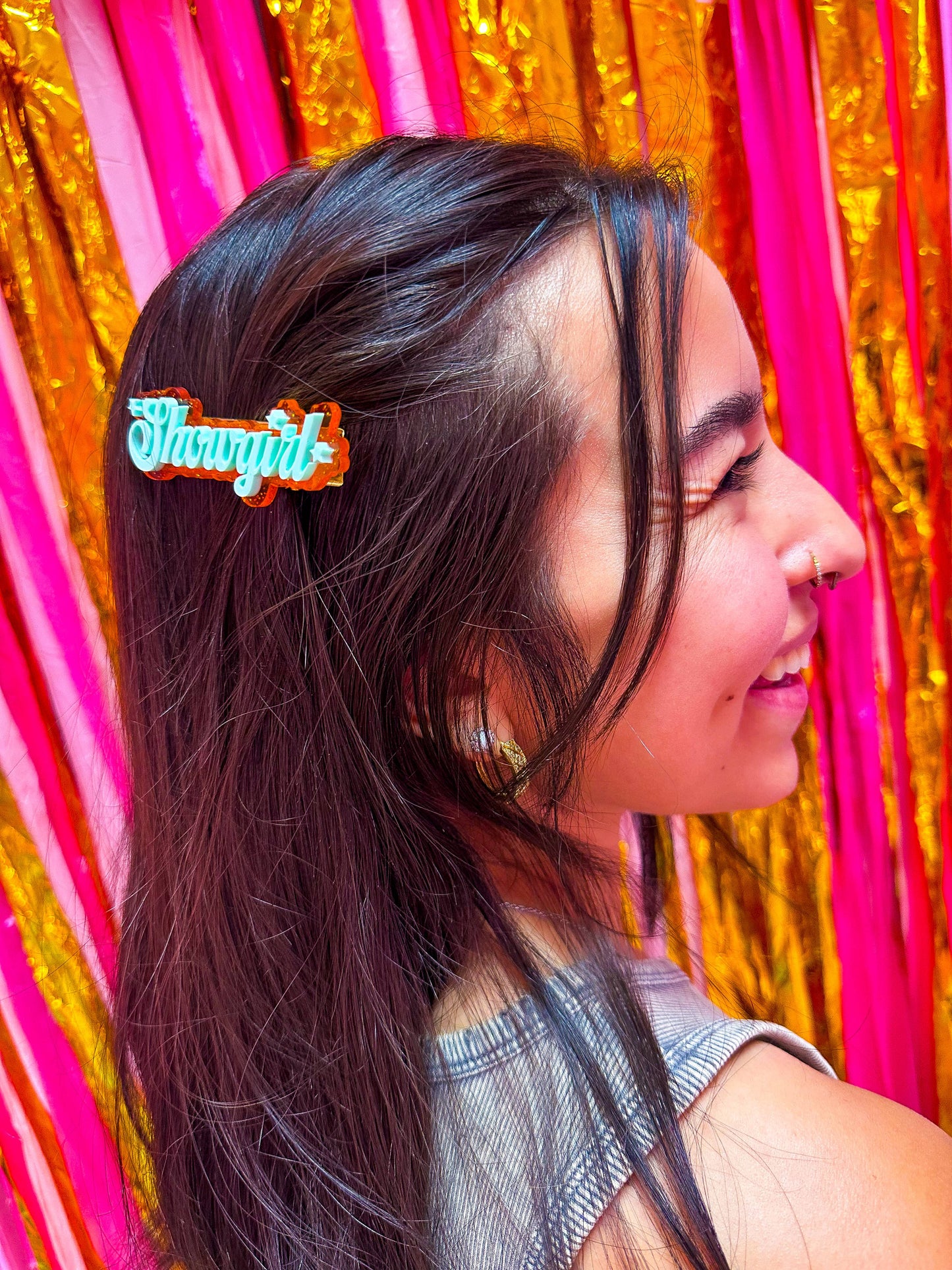 PREORDER - Showgirl - Taylor Inspired- Layered Acrylic Barrette/Hair Clip