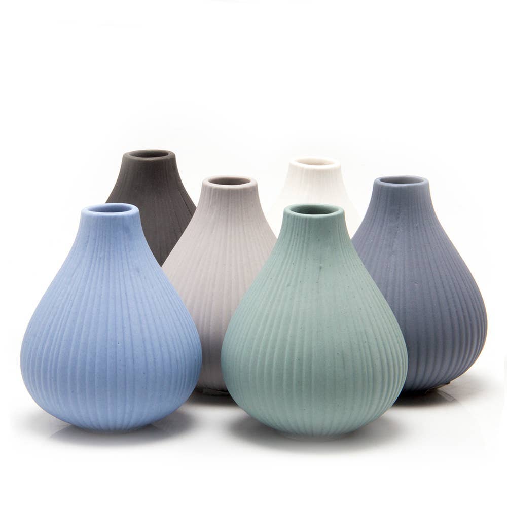 Frost - Matte Bisque Bud Flower Vase Glazed on Inside