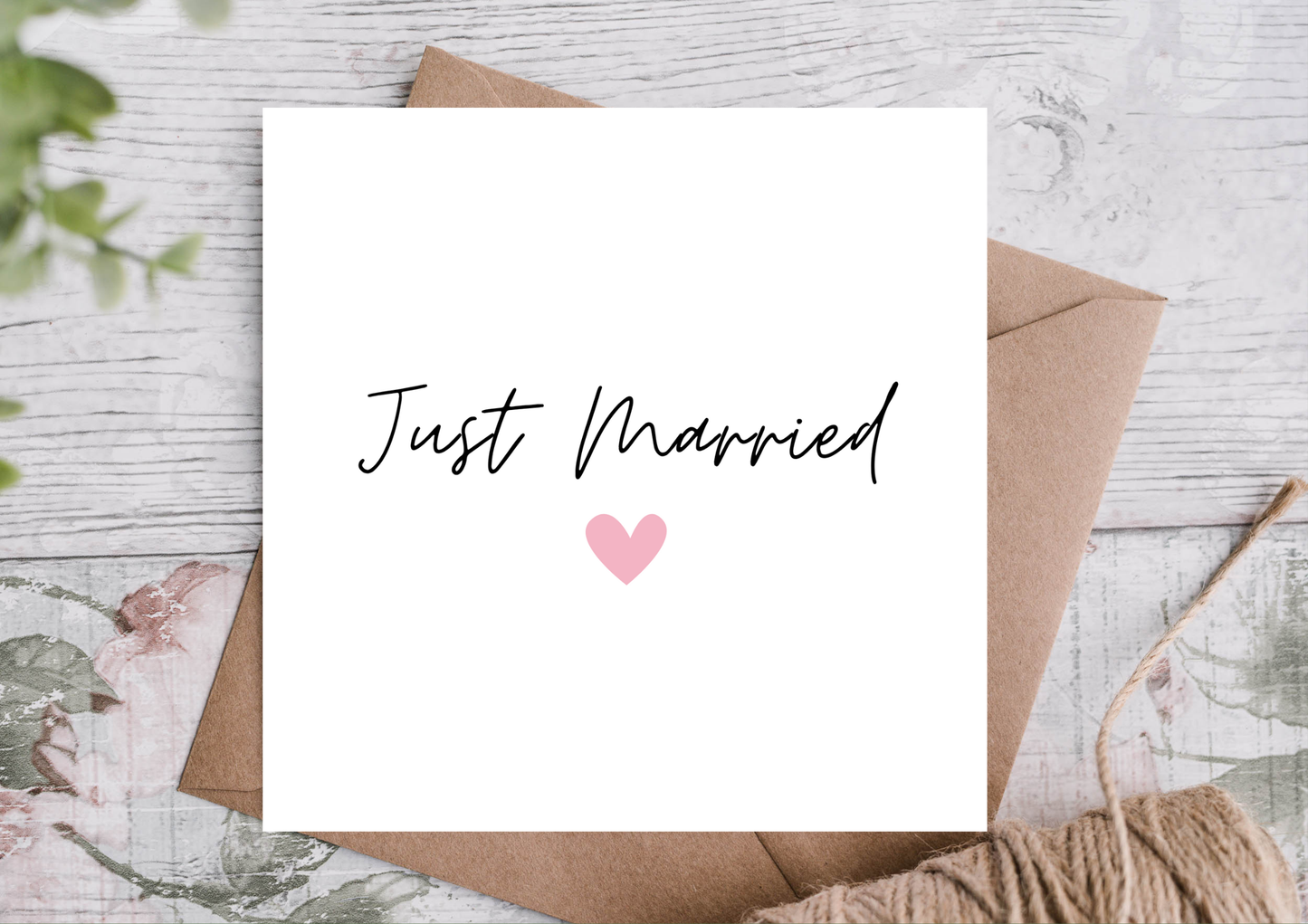 Just Married Card | Congratulation Card / Wedding Card