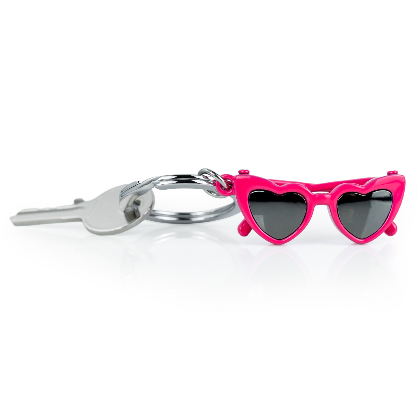Metalmorphose Pink 'Iconic' Heart Shaped Glasses Keyring