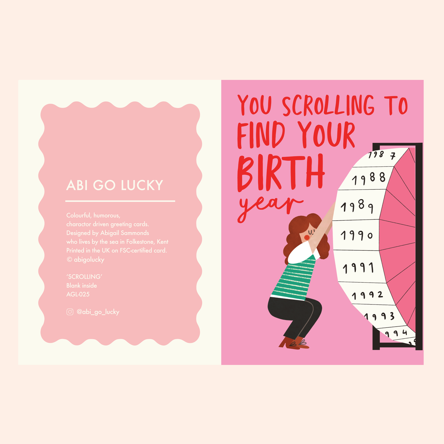 SCROLLING - FUNNY BIRTHDAY CARD