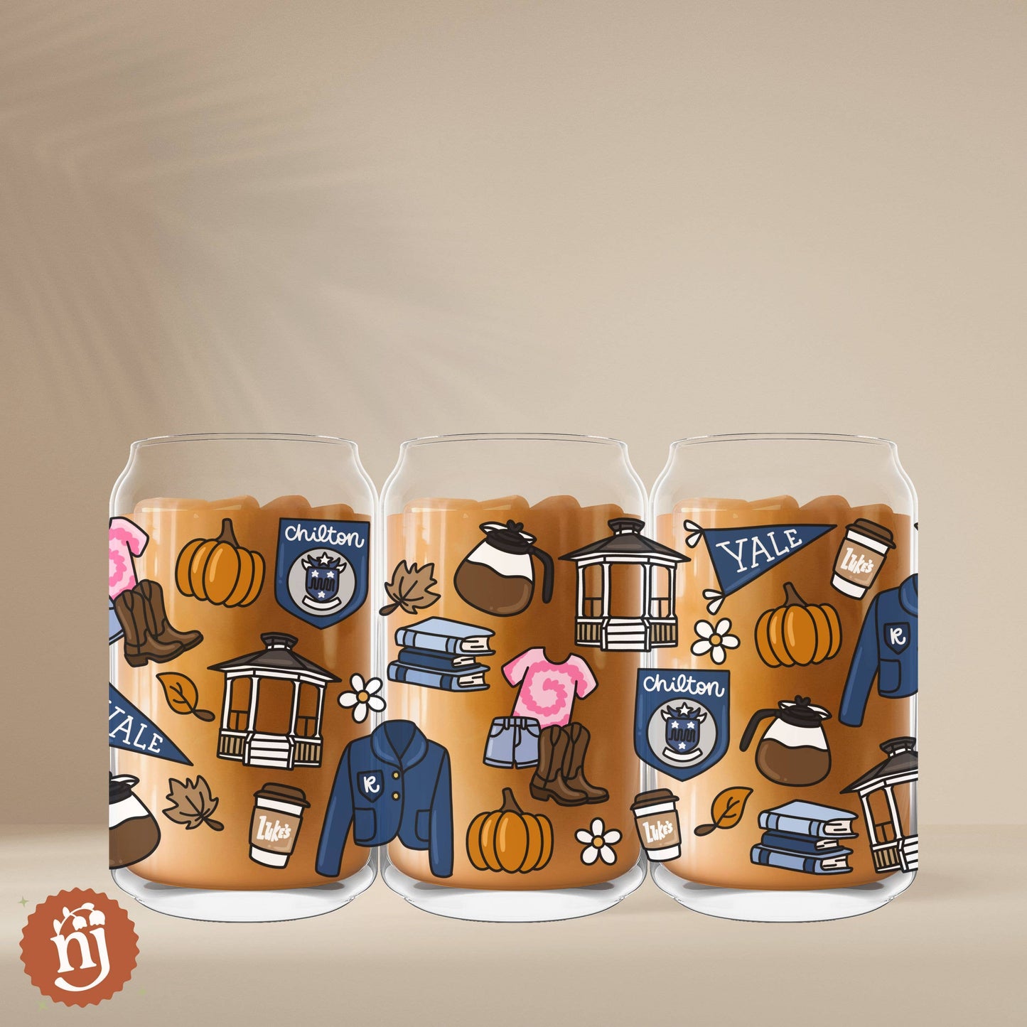 PREORDER - Gilmore Girls Inspired Back to Chilton Glass Can Tumbler - 16 Oz