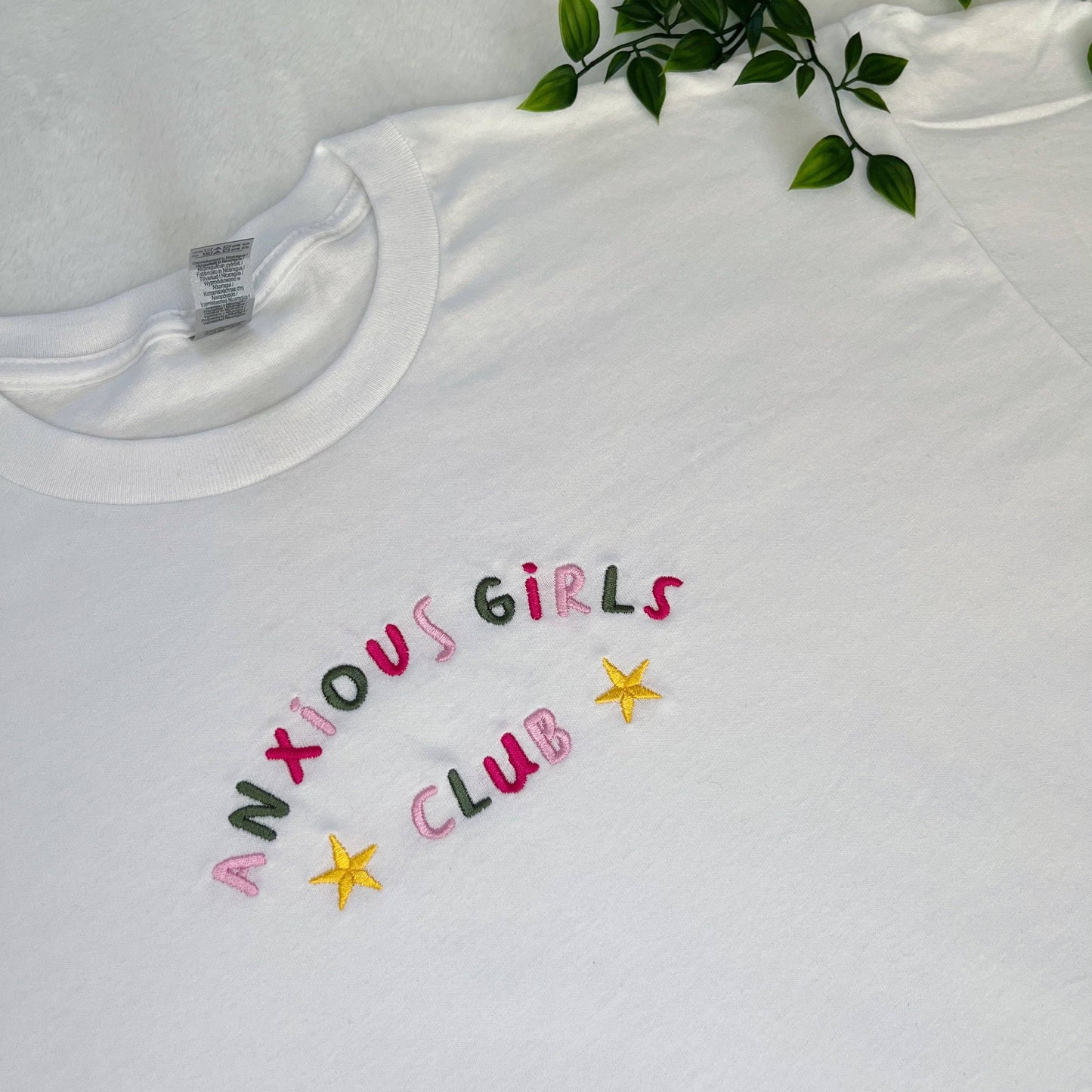 Anxious Girls Club Embroidered T-Shirt