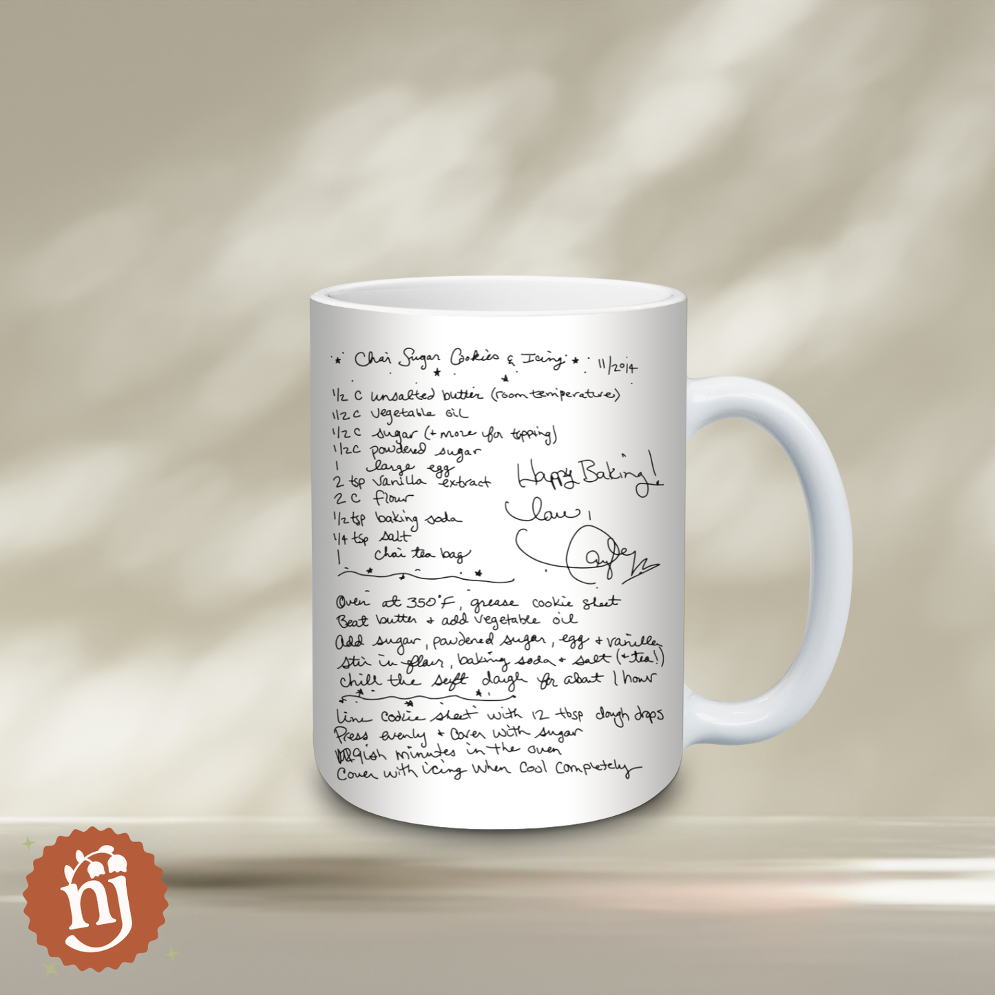 Taylor's Chai Sugar Cookies & Icing Recipe Ceramic Mug - 15oz