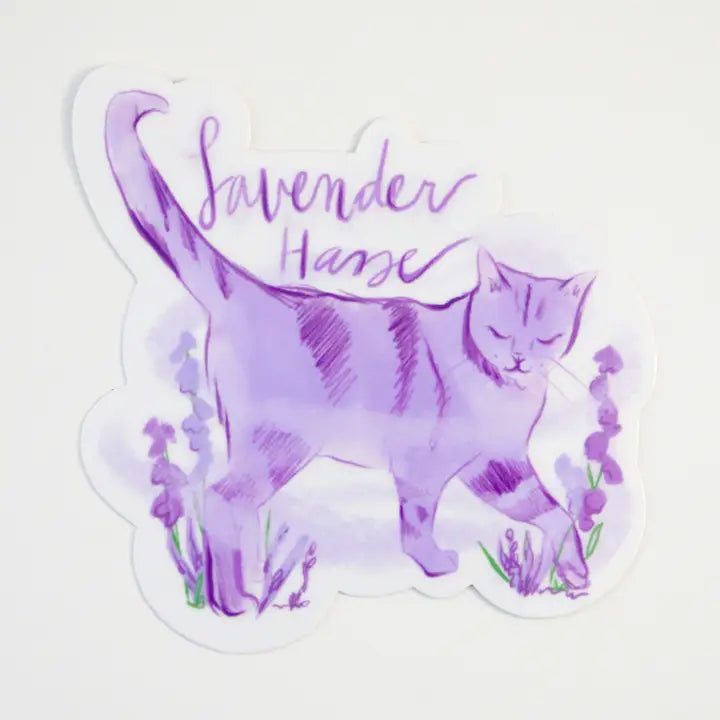 Lavender Haze Cat Vinyl Sticker