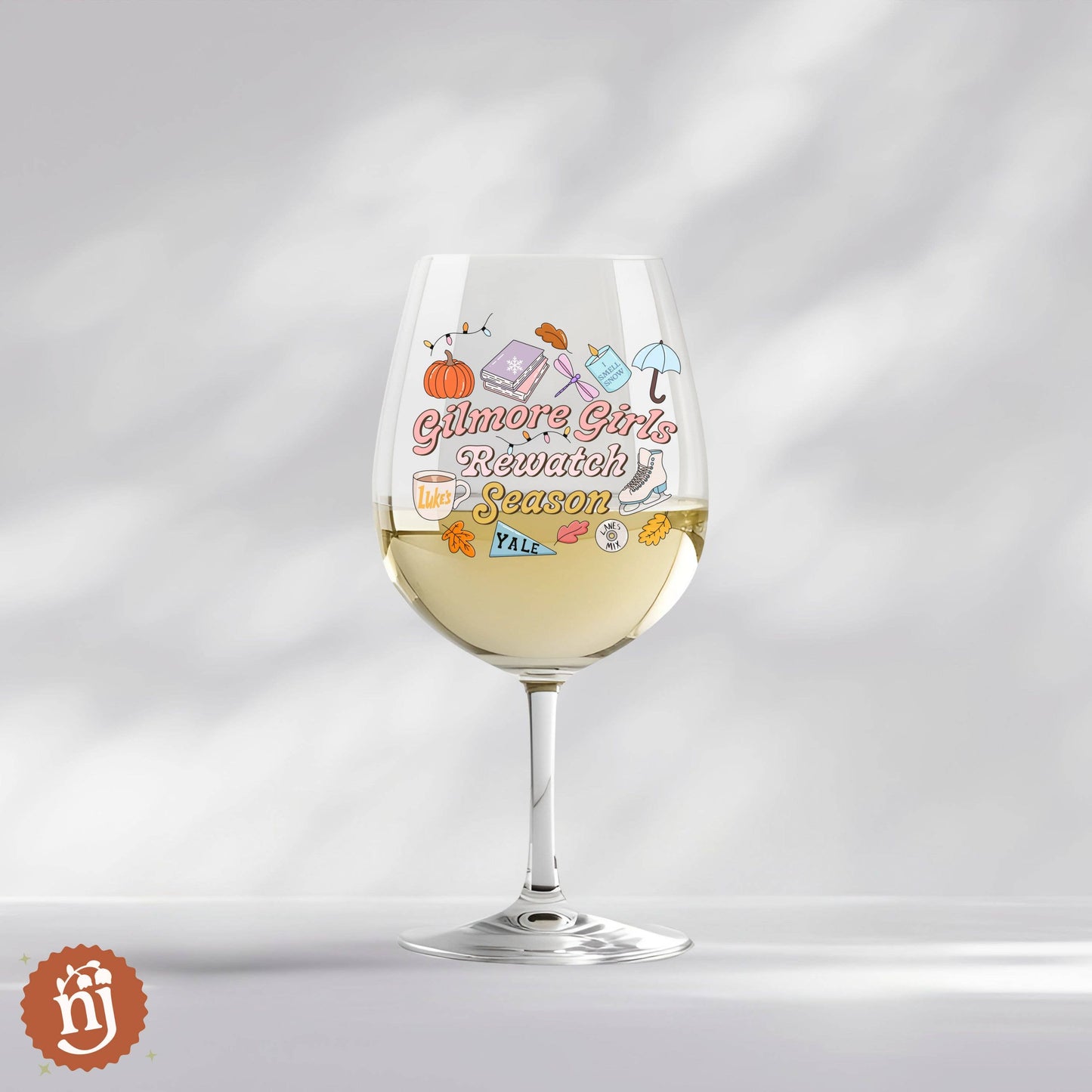 PREORDER - Gilmore Girls Rewatch Season Wine Glass