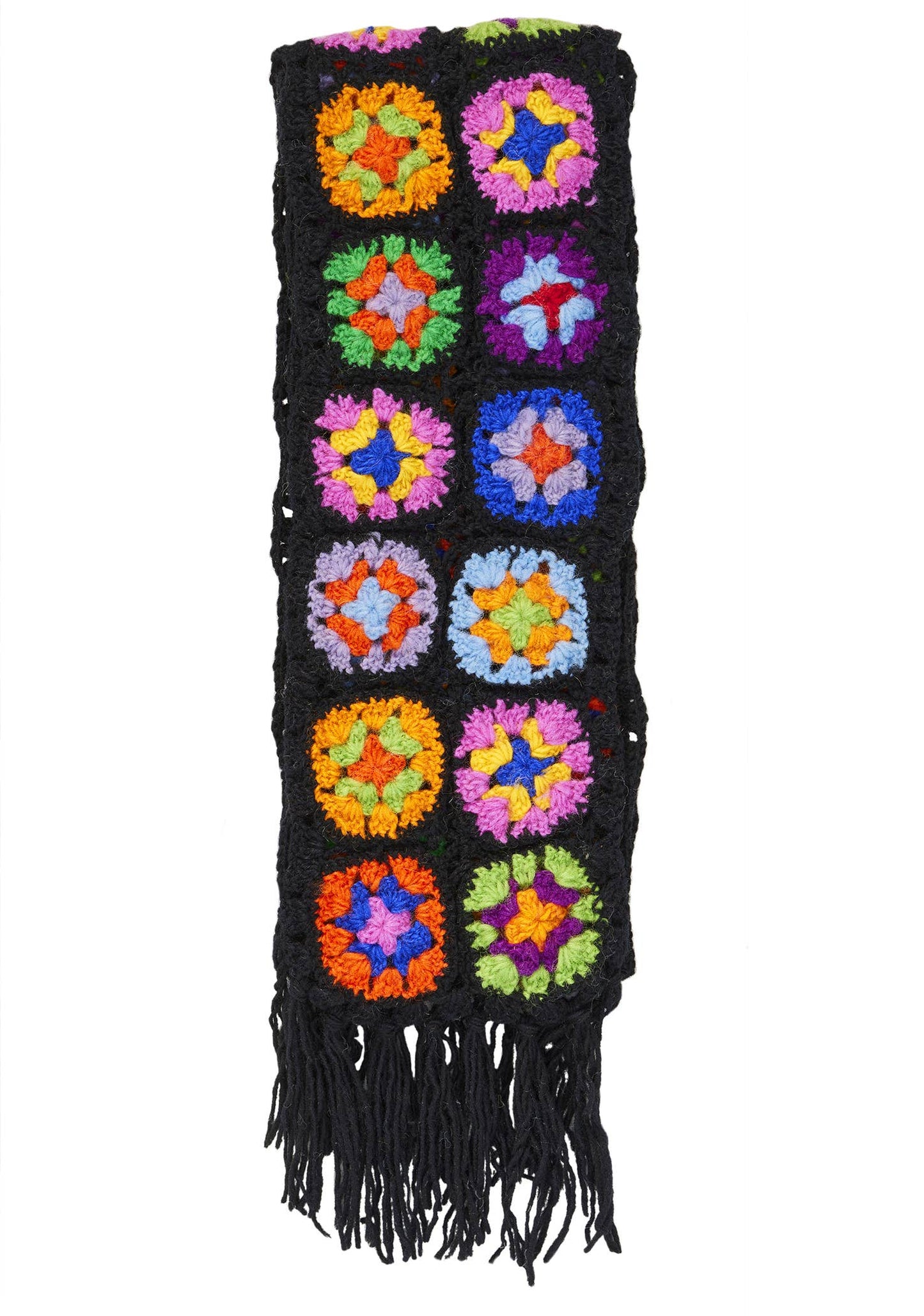 Crochet Rainbow Scarf