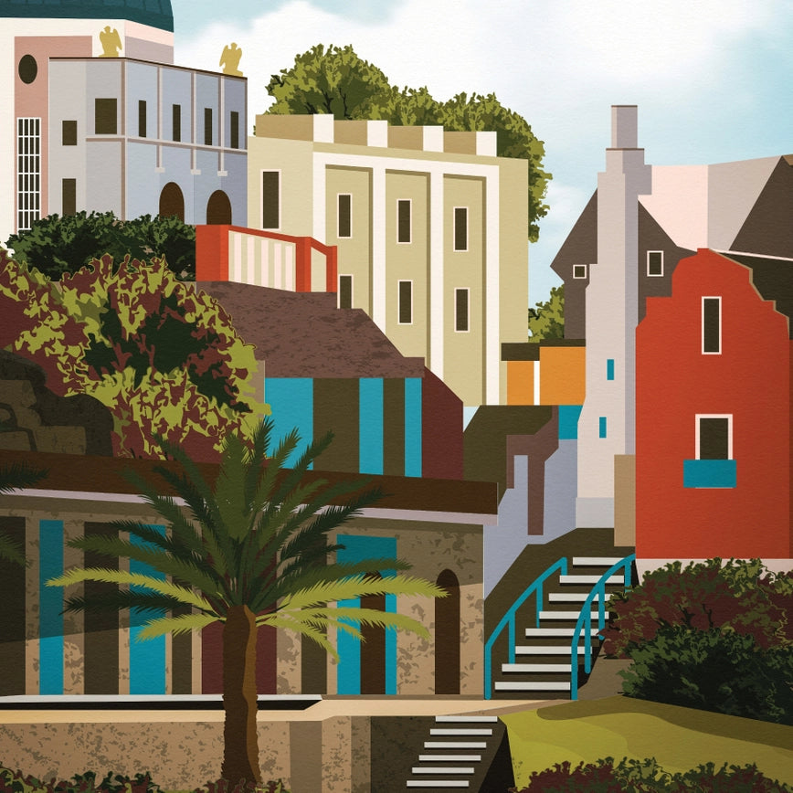 Portmeirion Art Print - Gwynedd North Wales, Seaside Poster
