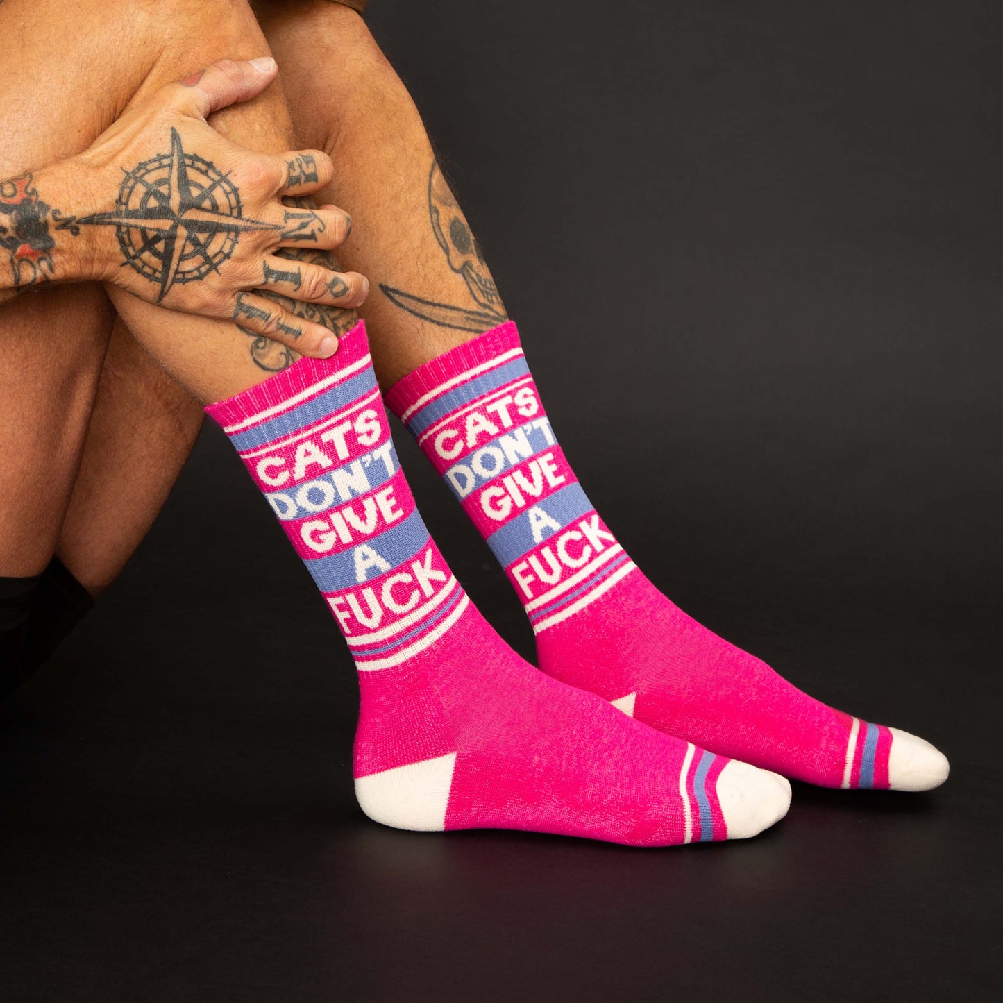 Cats Don't Give A Fuck - Gym Crew Socks