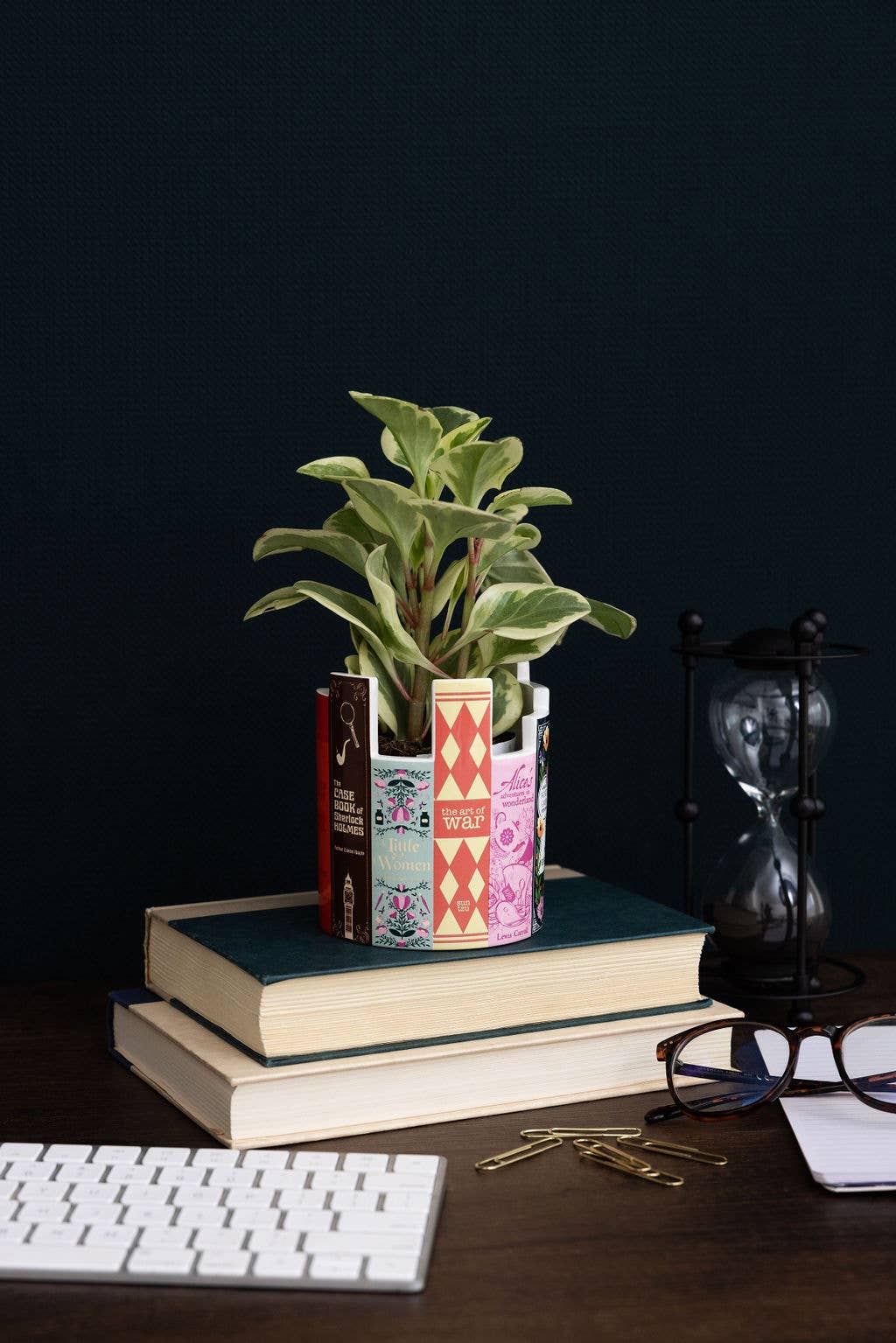 Desk Pot/Planter - Classic Books