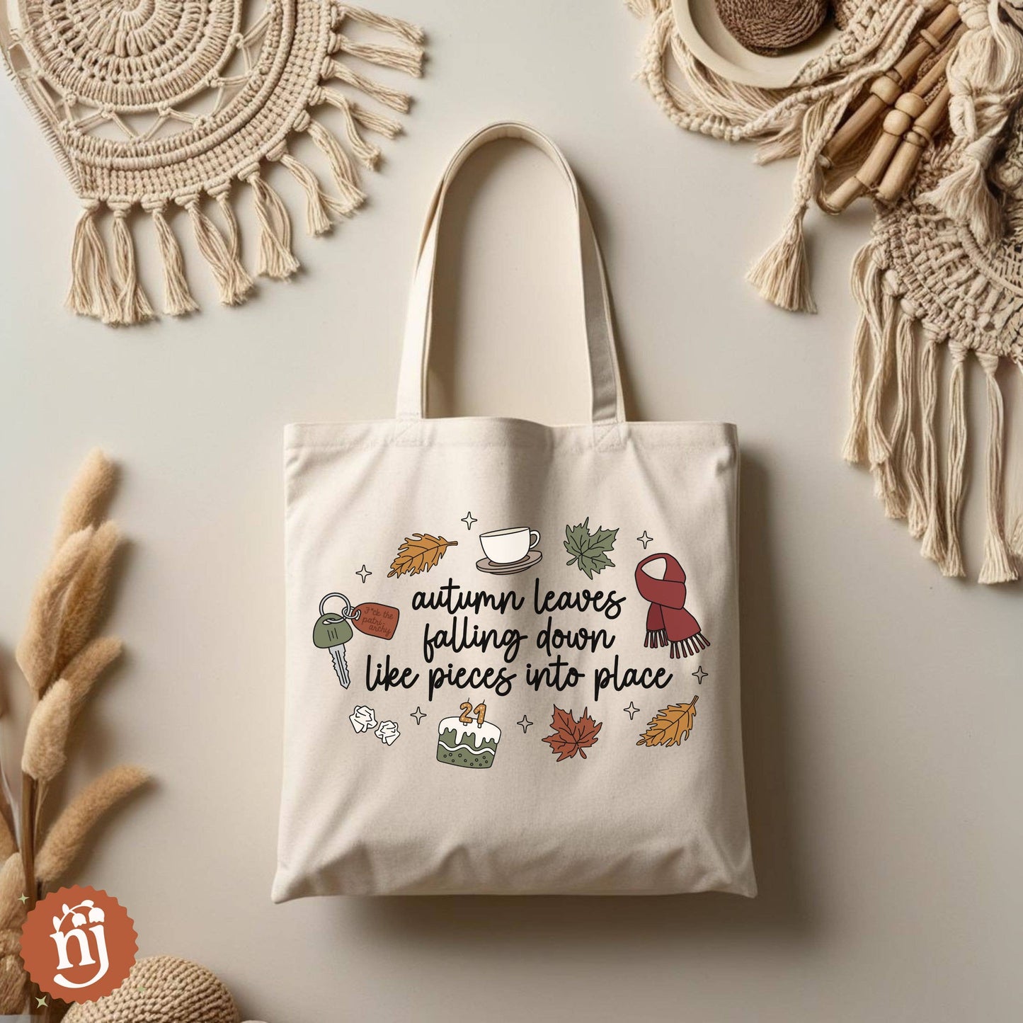 Taylor Swift Inspired "All Too Well" Lyrics Autumn Tote Bag