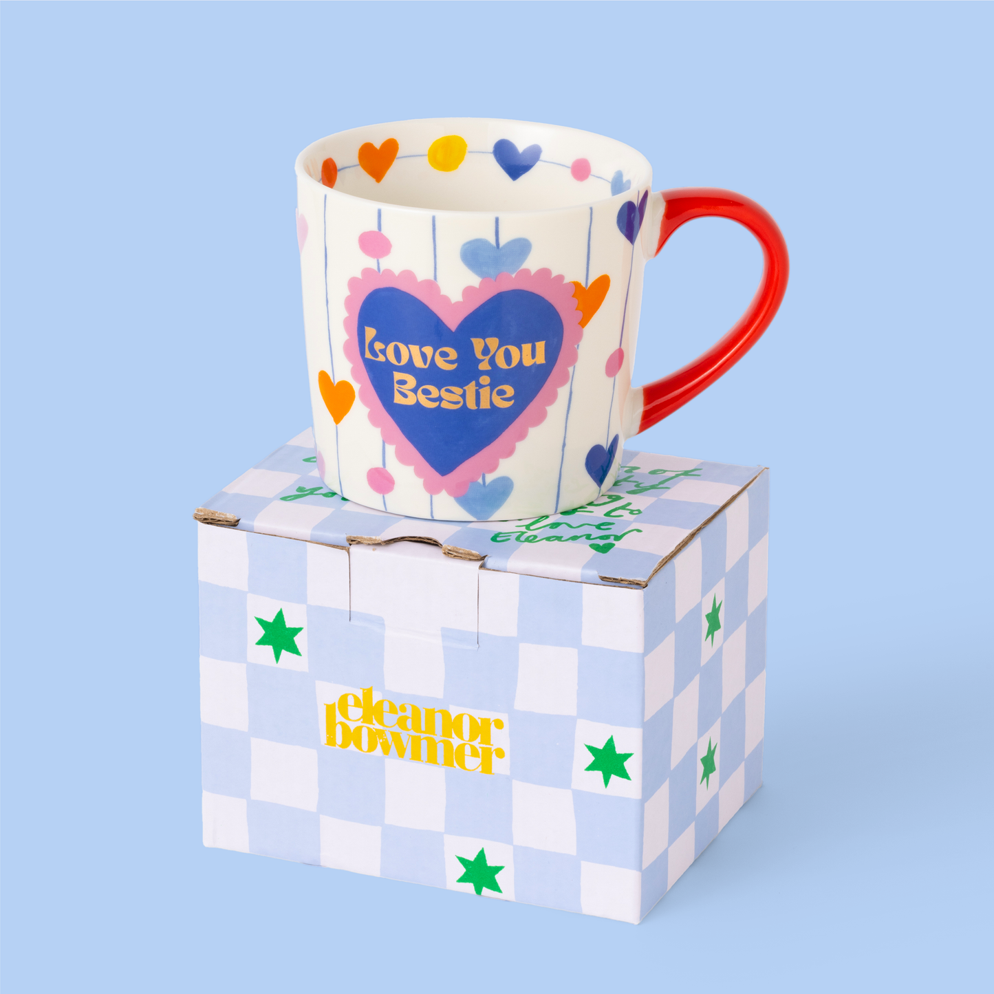 Eleanor Bowmer Heart Strings Love You Bestie Mug