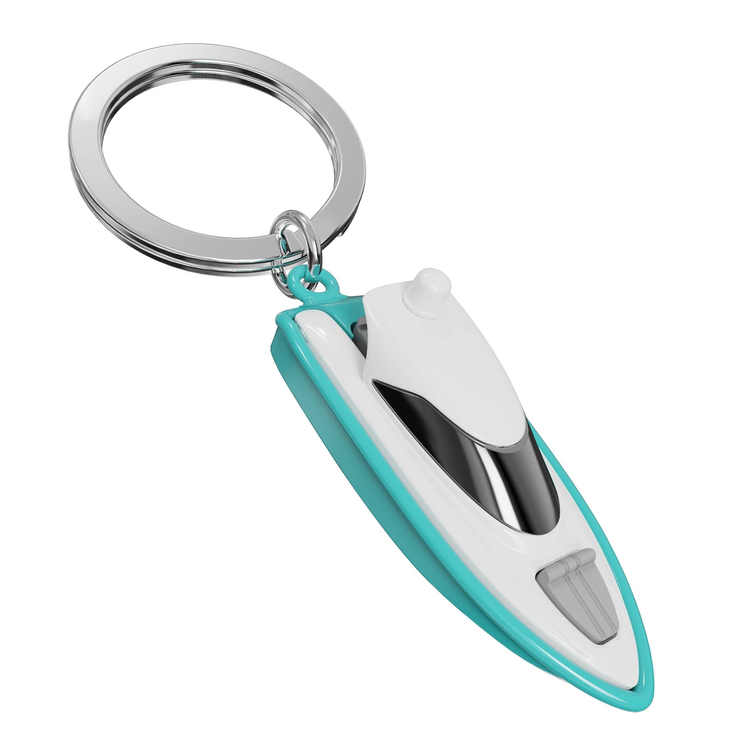 Metalmorphose - White & Blue Speed Boat Keyring