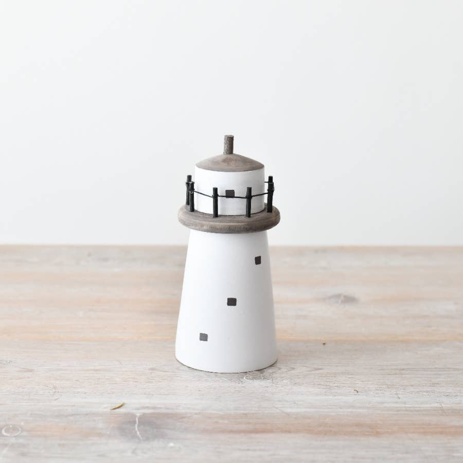 White Light House Deco - 14cm