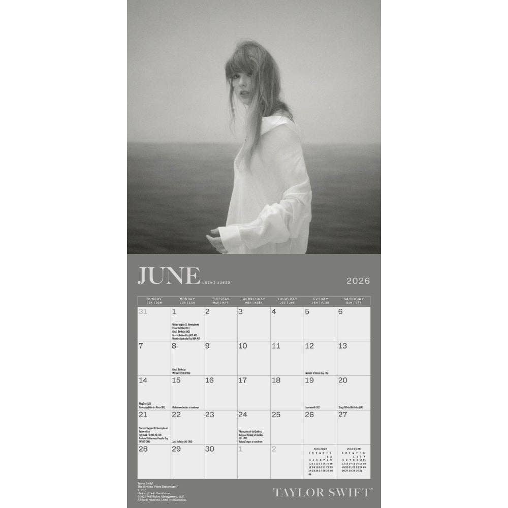 Taylor Swift 2026 Mini Calendar