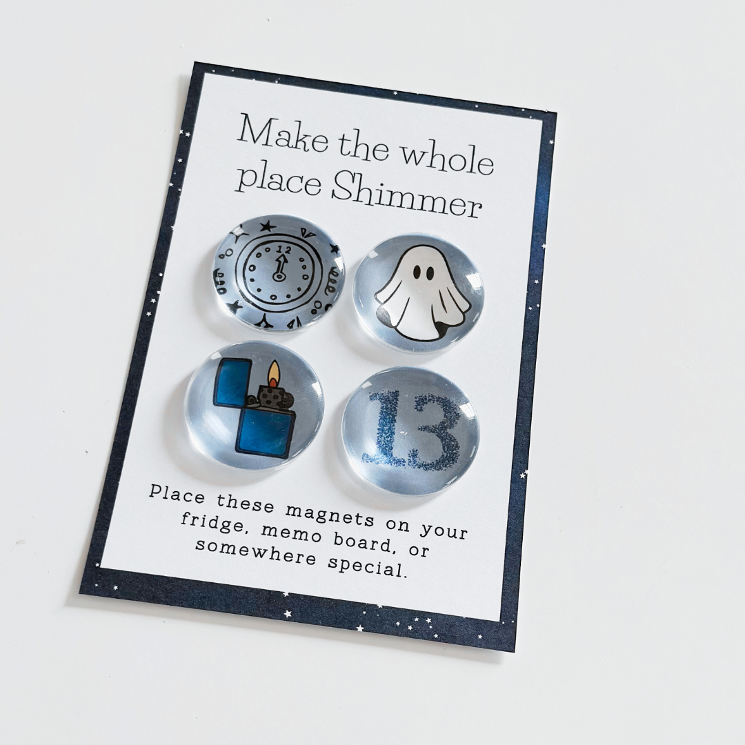 Make The Whole Place Shimmer - Glass Magnet Set