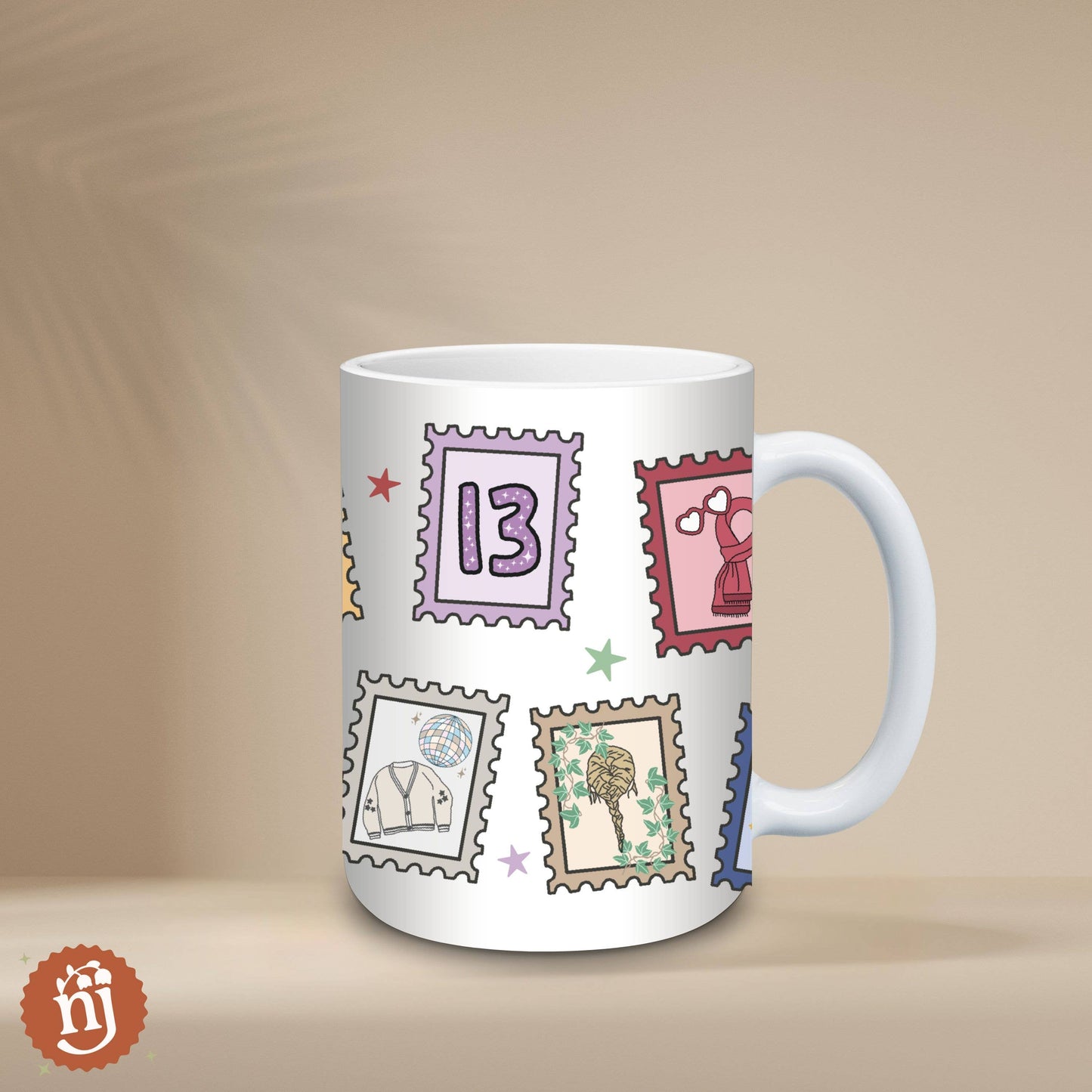 Taylor Swift Inspired Eras Stamps Ceramic Mug, 15oz