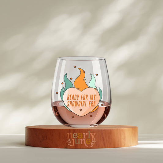 Taylor Swift TS12 Ready for My Showgirl Era Wine Glass - " Choices